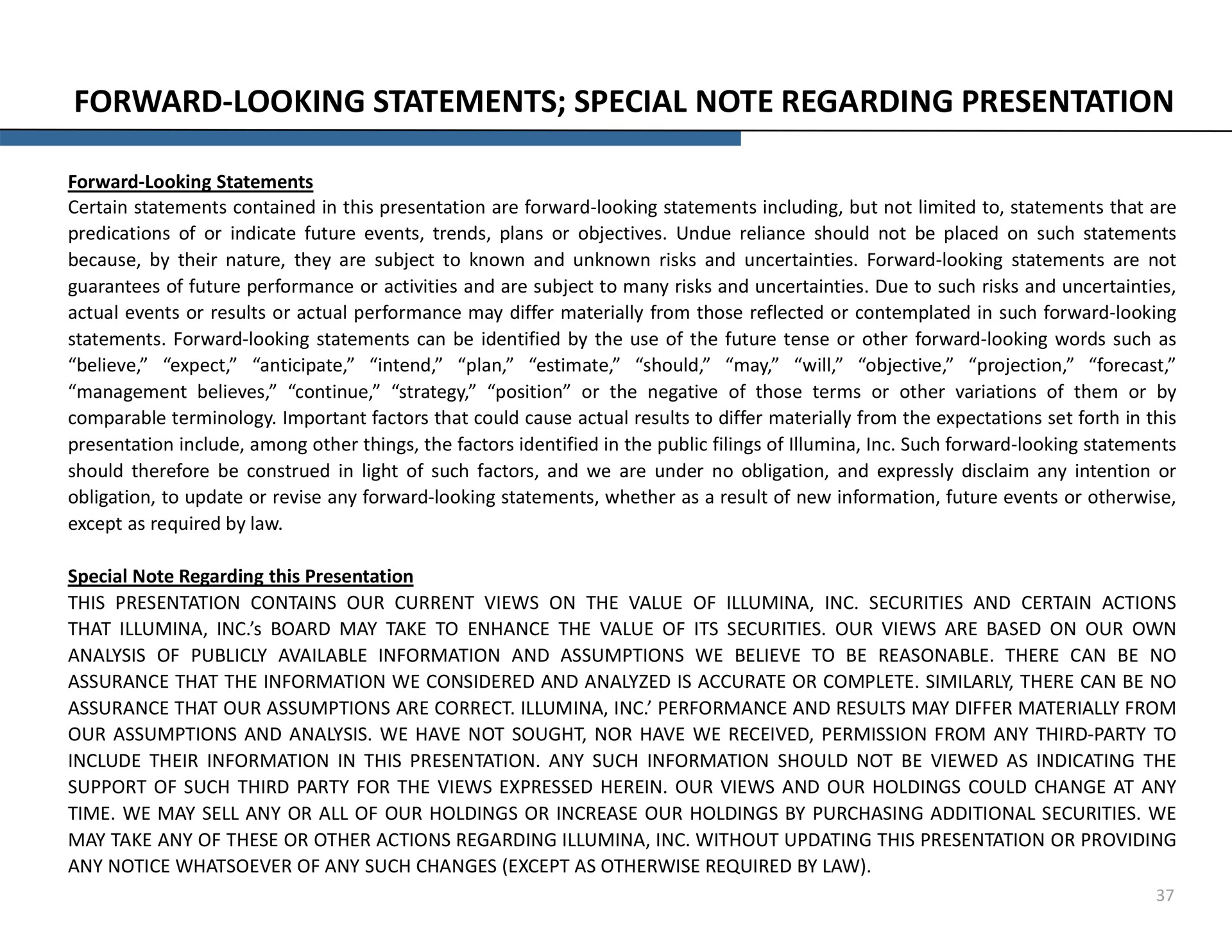 forward looking statements special note regarding presentation forward looking | Icahn Enterprises