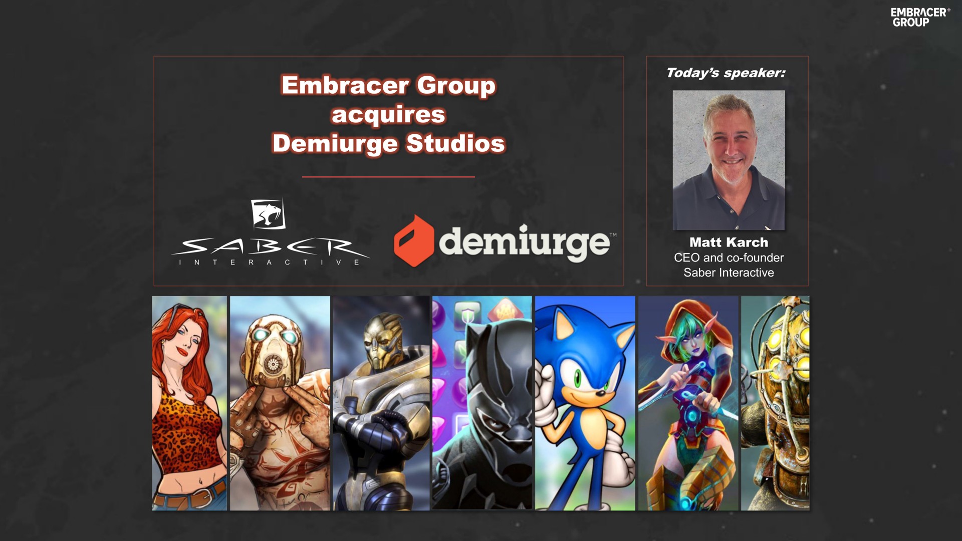 embracer group acquires demiurge studios as | Embracer Group