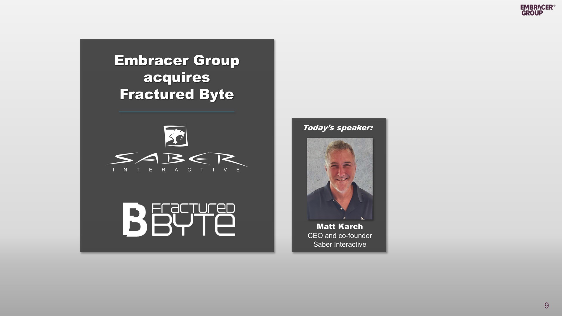 embracer group acquires fractured a | Embracer Group