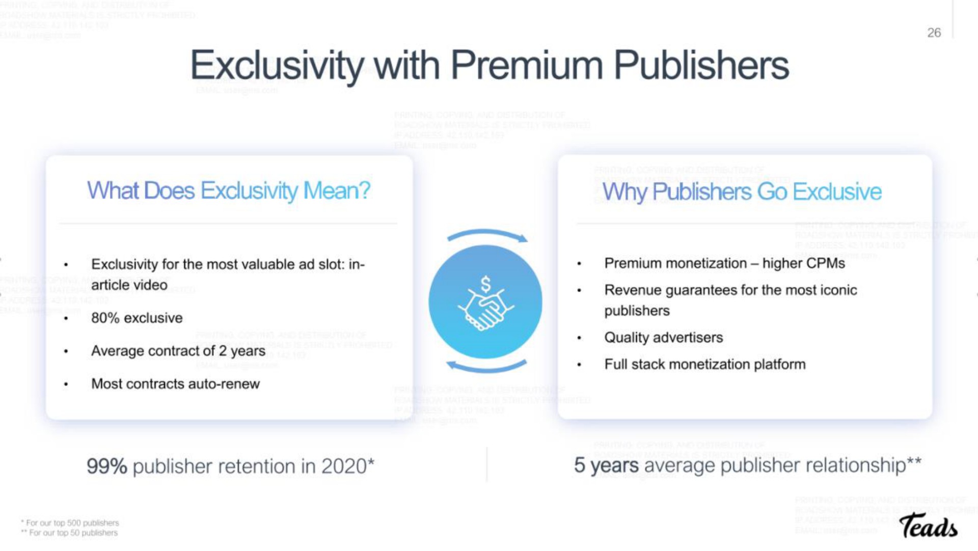 exclusivity with premium publishers | Teads