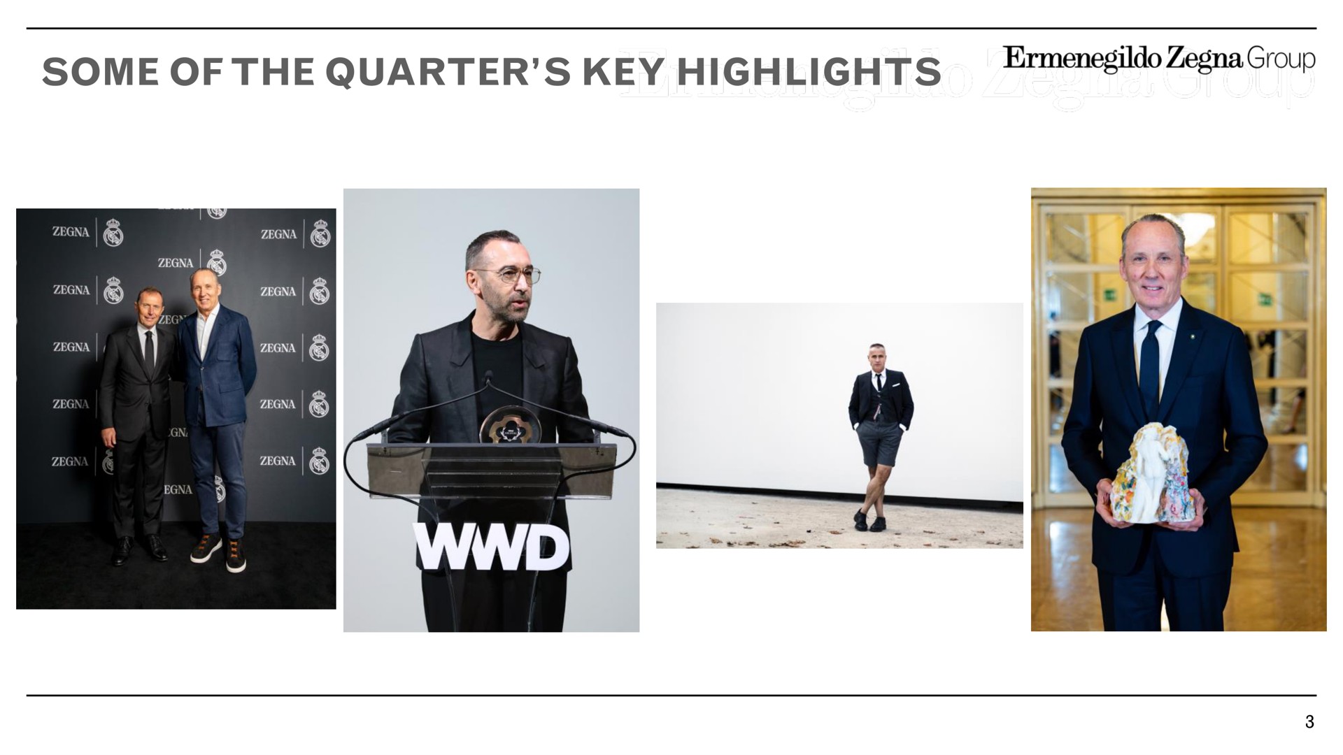 some of the quarter key highlights group | Zegna