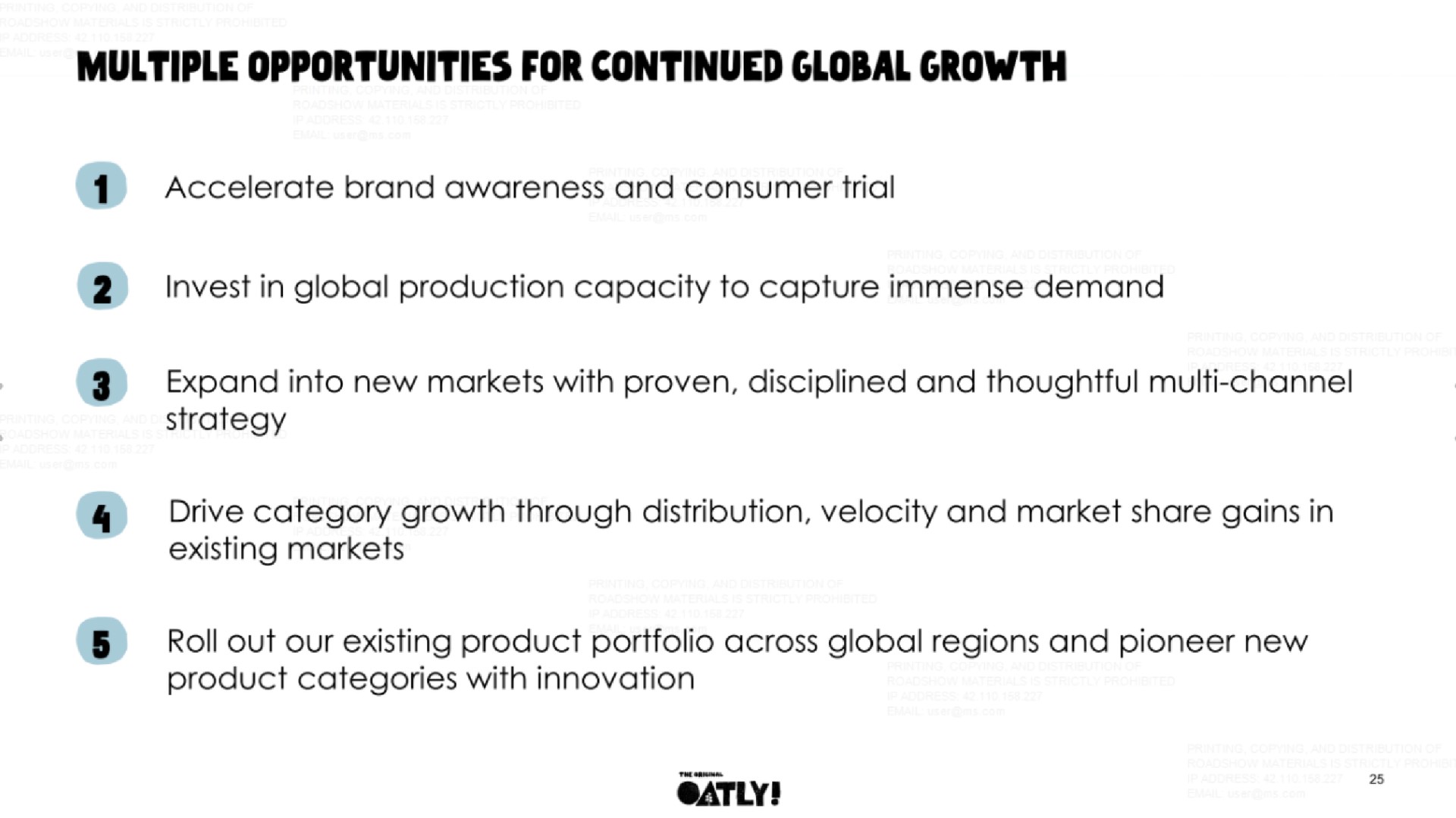 multiple opportunities for continued global growth | Oatly