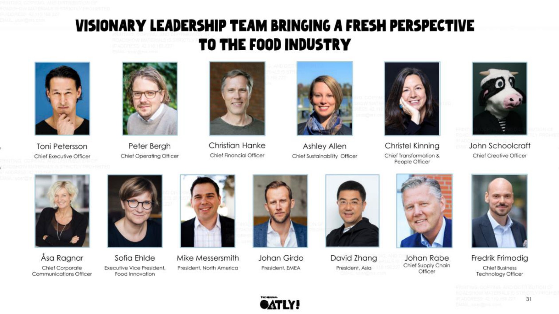 visionary leadership team bringing a fresh perspective to the food industry ret a | Oatly
