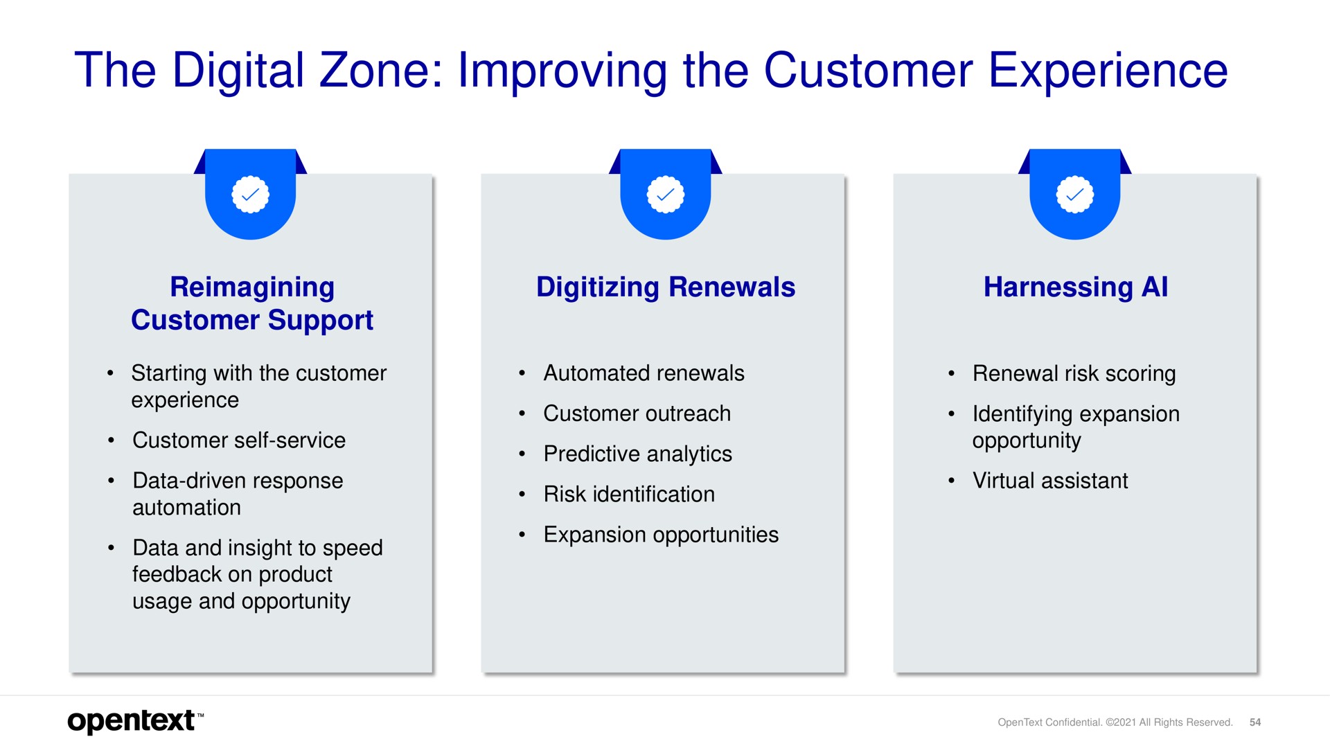 the digital zone improving the customer experience | OpenText