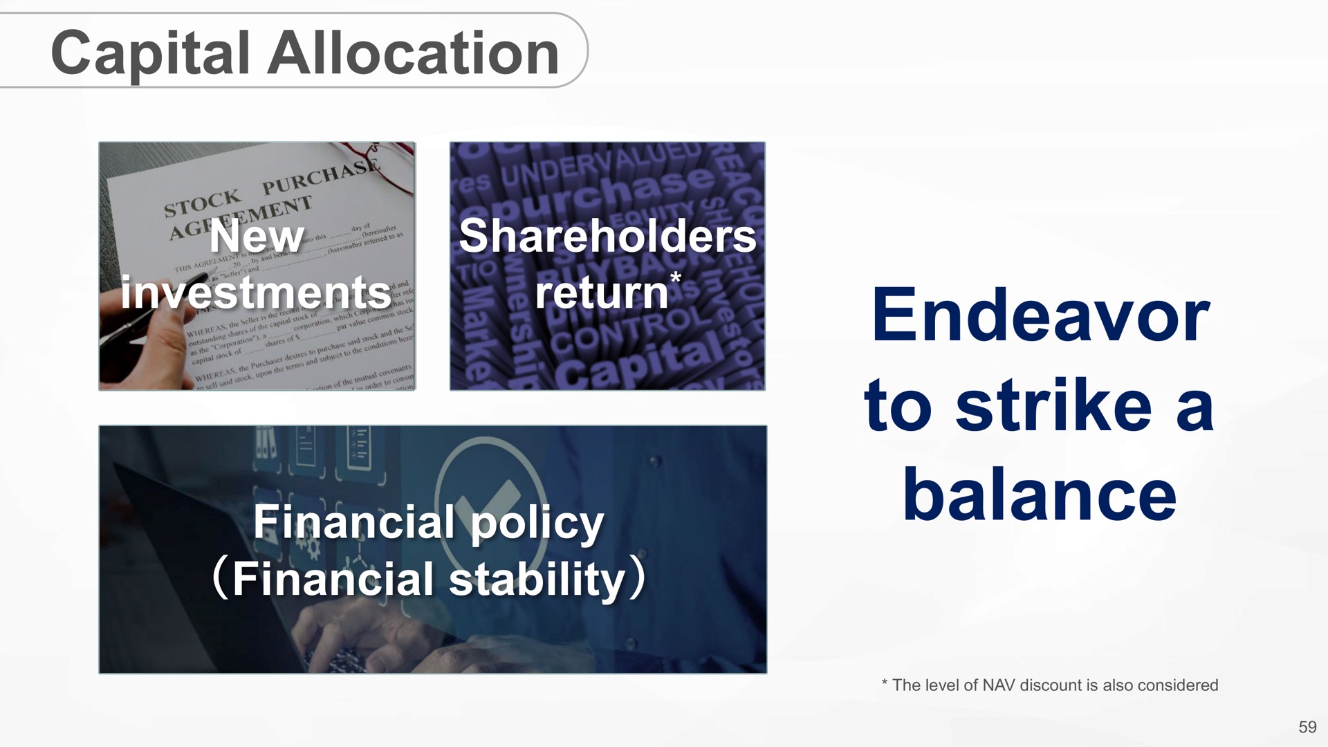 capital allocation new investments shareholders return financial policy financial stability endeavor to strike a balance hud | SoftBank
