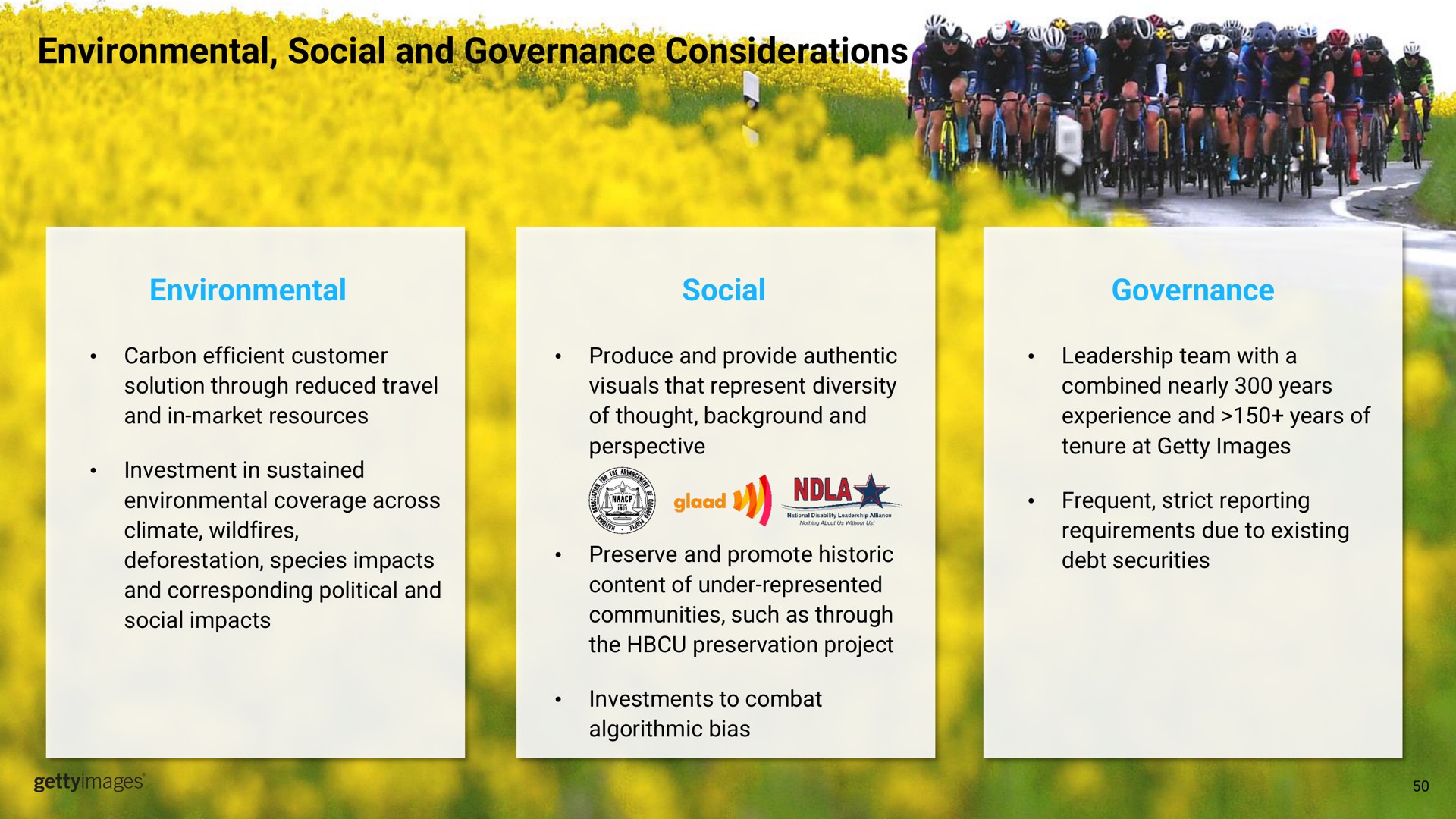 environmental social and governance considerations environmental social governance | Getty