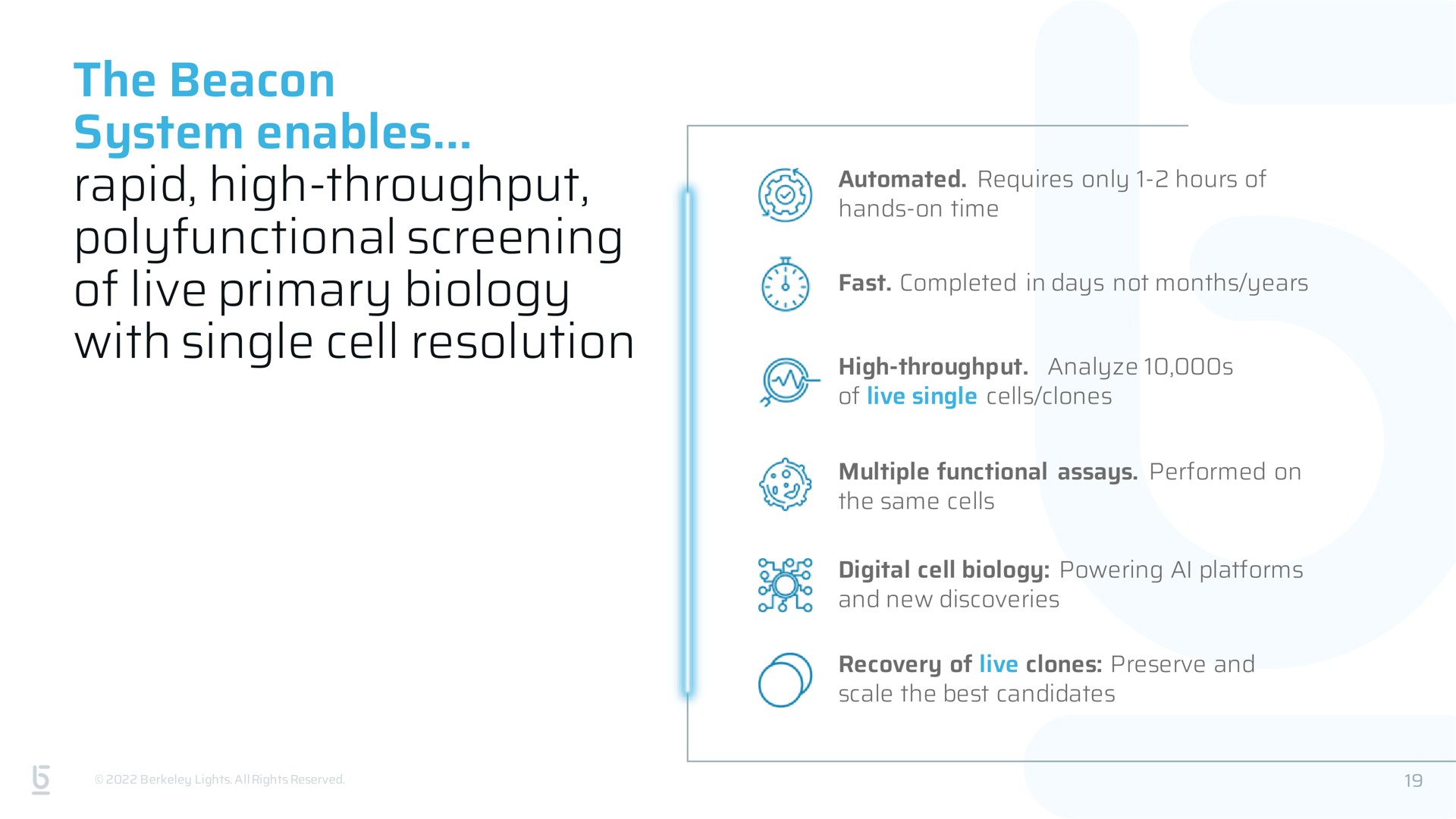 the beacon system enables rapid high throughput screening of live primary biology with single cell resolution | Berkeley Lights