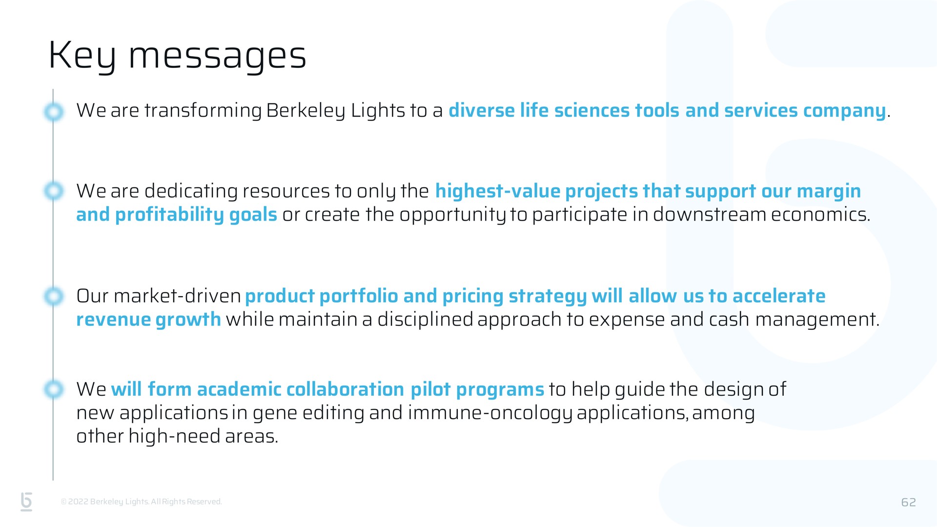 key messages | Berkeley Lights