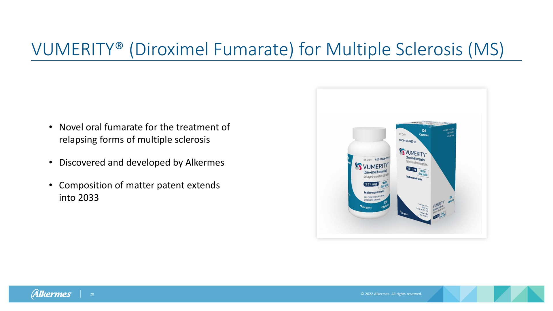 fumarate for multiple sclerosis | Alkermes