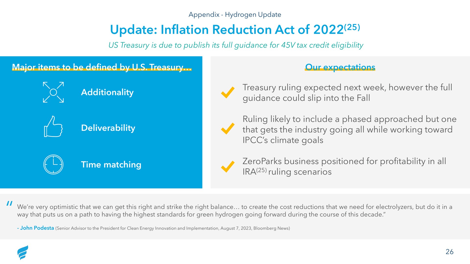 update inflation reduction act of major items to be defined by treasury our expectations time matching treasury ruling expected next week however the full guidance could slip into the fall ruling likely to include a phased approached but one that gets the industry going all while working toward climate goals business positioned for profitability in all ruling scenarios | NewFortress Energy