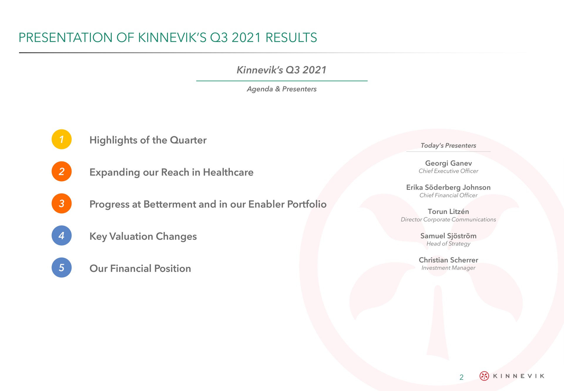 presentation of results | Kinnevik