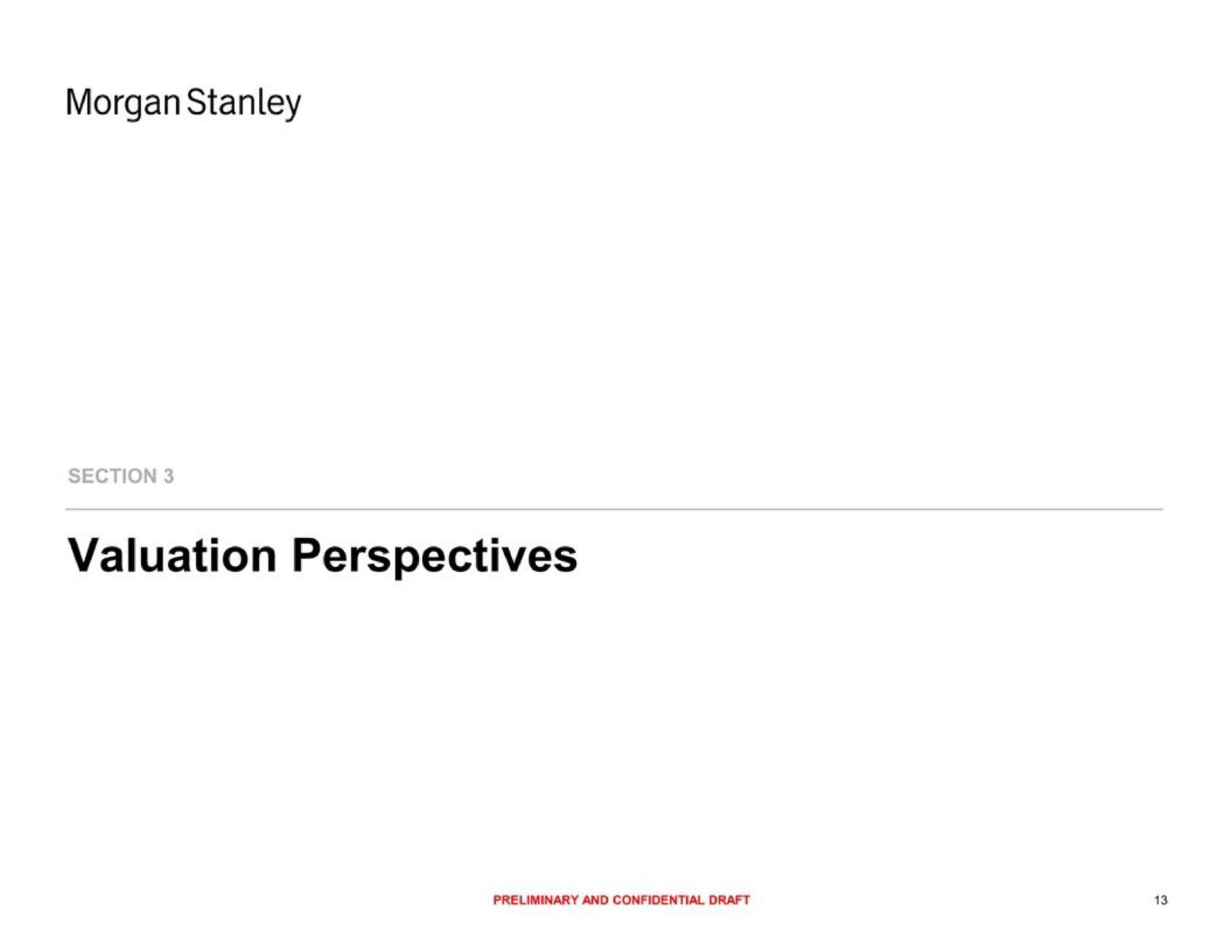 morgan valuation perspectives | Morgan Stanley