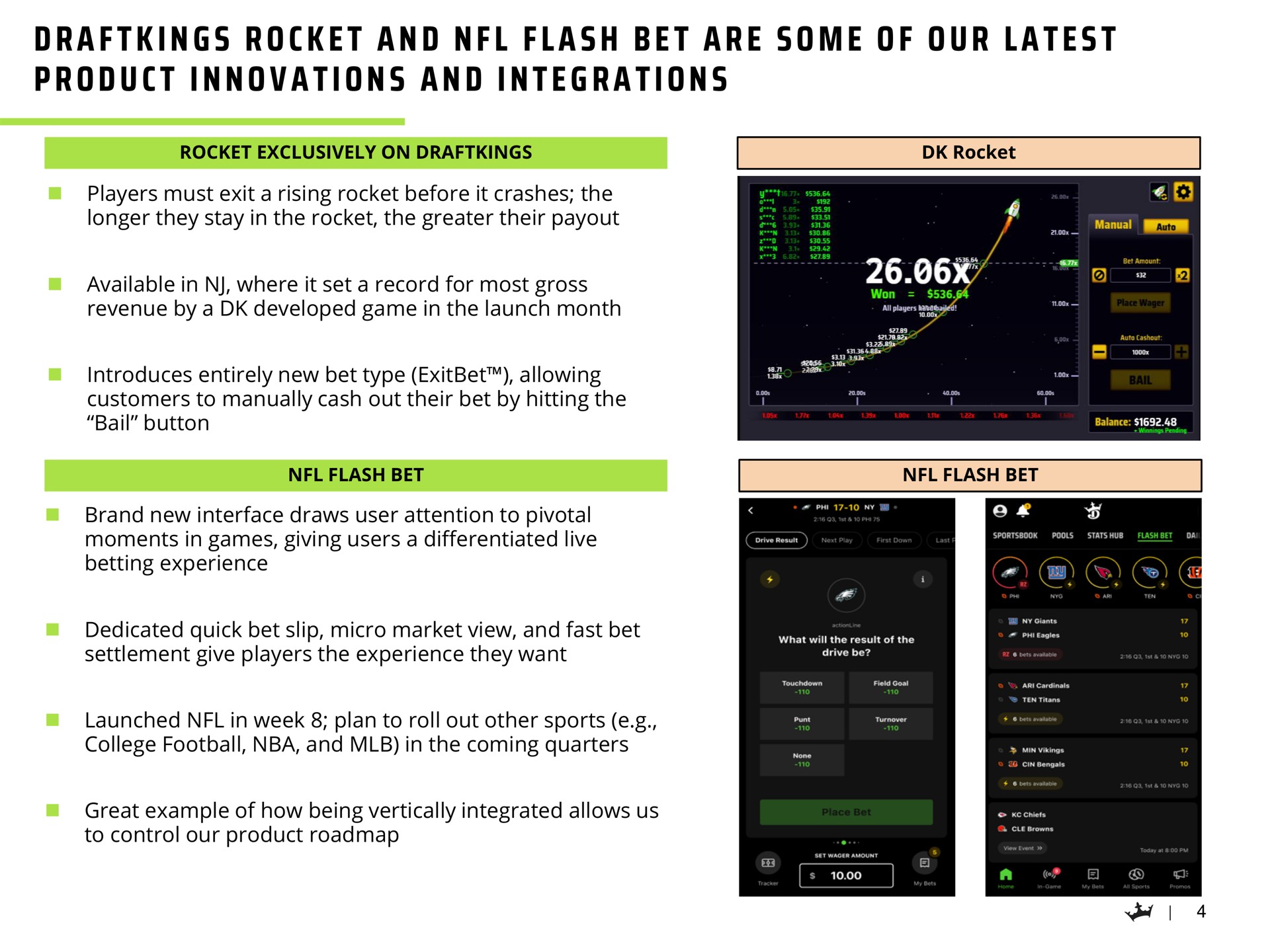 a i a a a a i a i a i a i rocket and flash bet are some of our latest product innovations and integrations | DraftKings