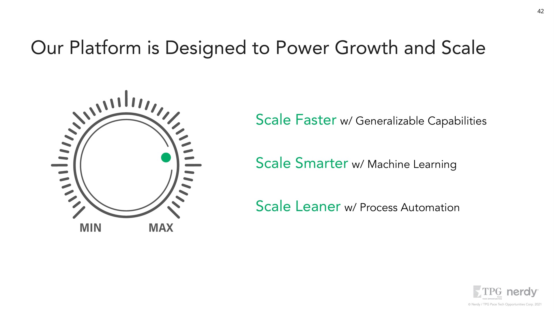 our platform is designed to power growth and scale scale faster generalizable capabilities scale machine learning scale leaner process | Nerdy