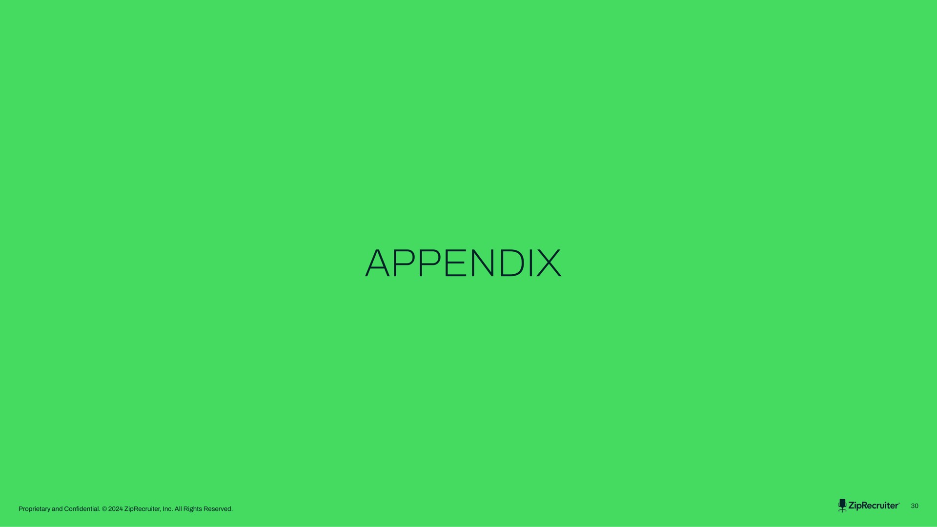 appendix | ZipRecruiter