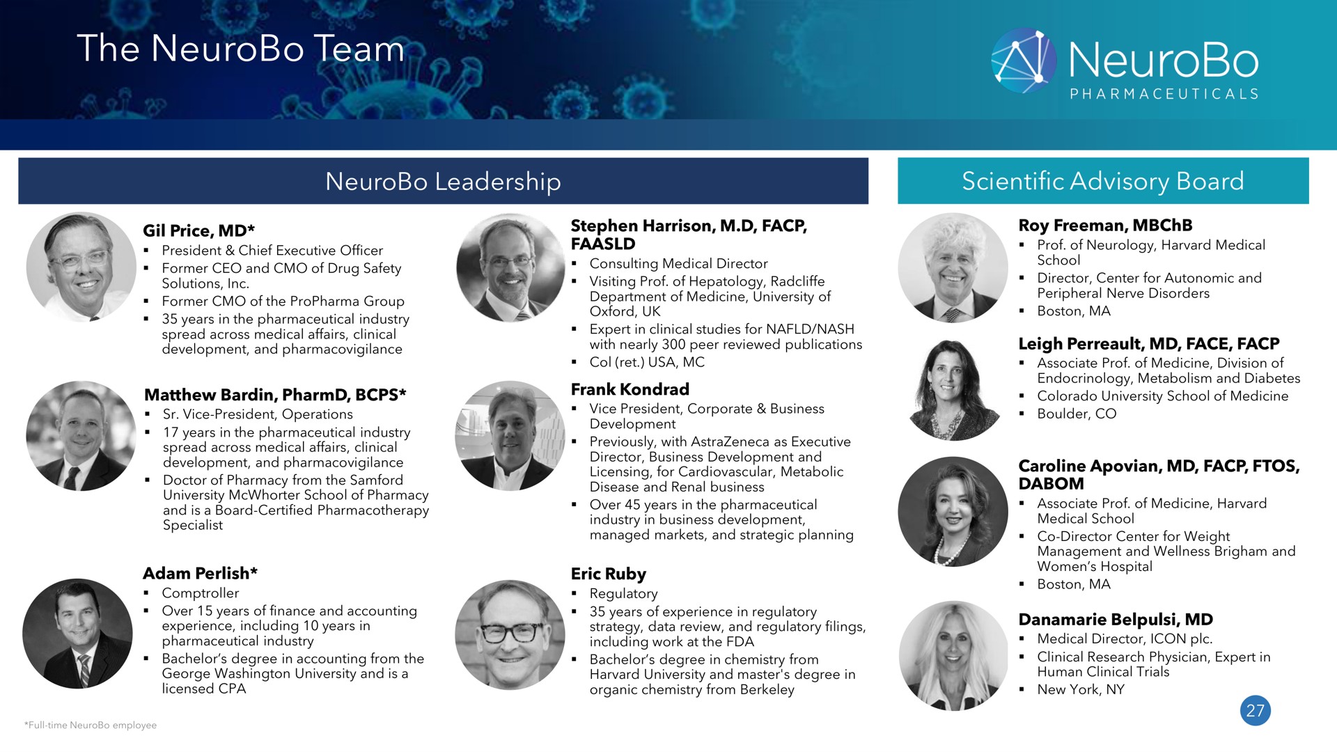 the team | NeuroBo Pharmaceuticals