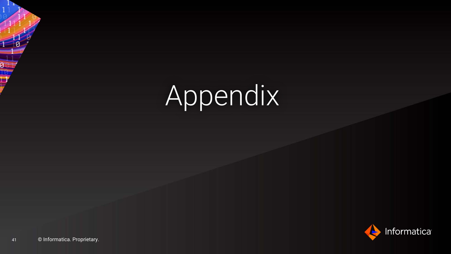 appendix | Informatica