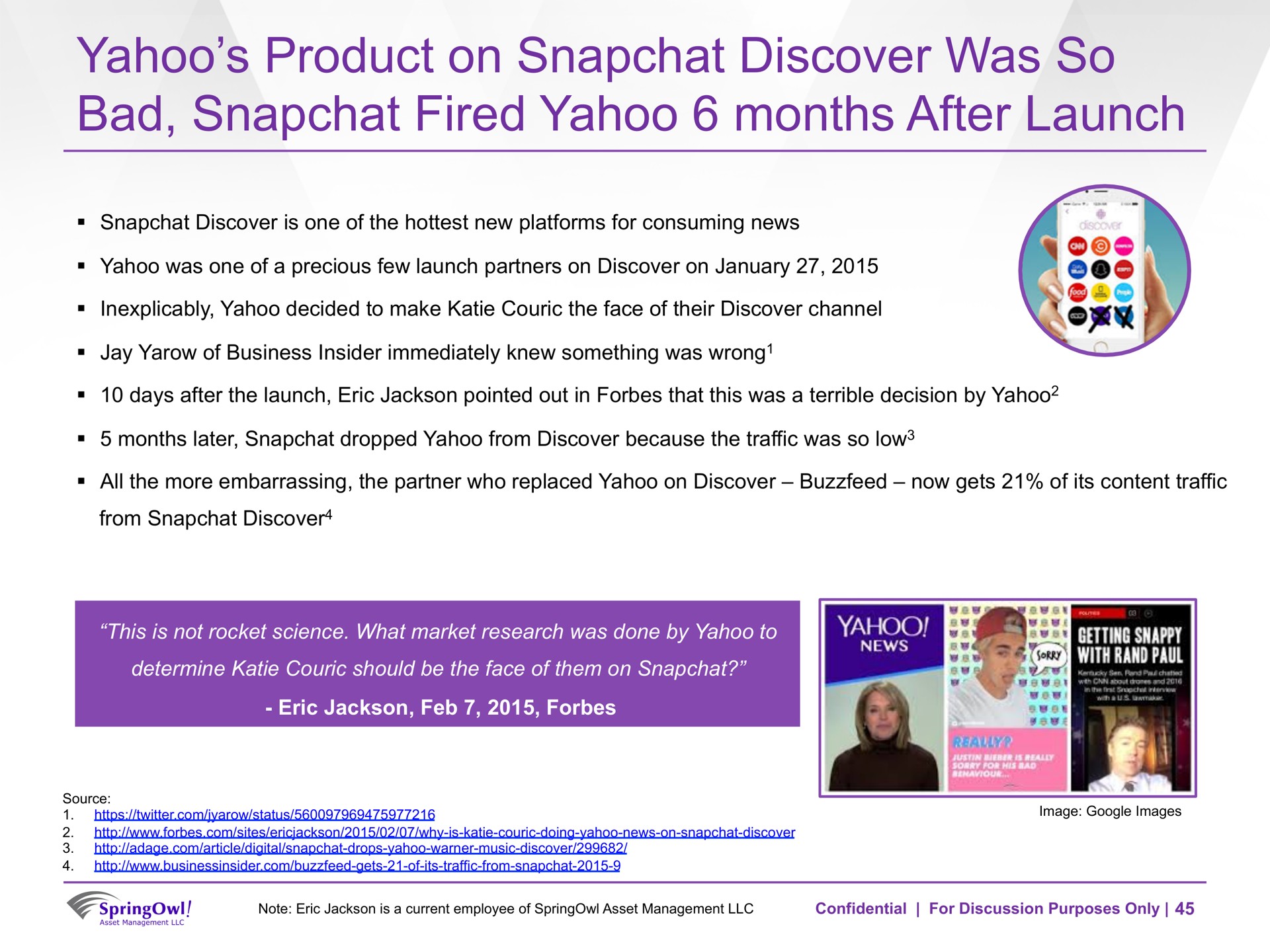 yahoo product on discover was so bad fired yahoo months after launch | SpringOwl