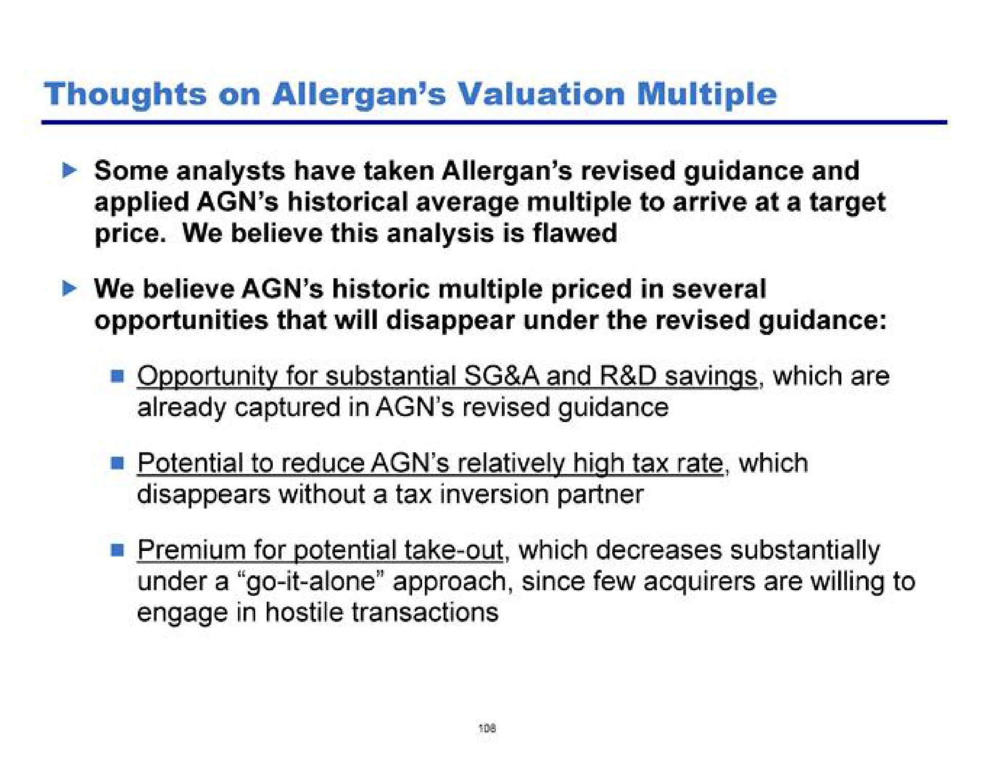 thoughts on valuation multiple opportunity for substantial a and saving | Pershing Square