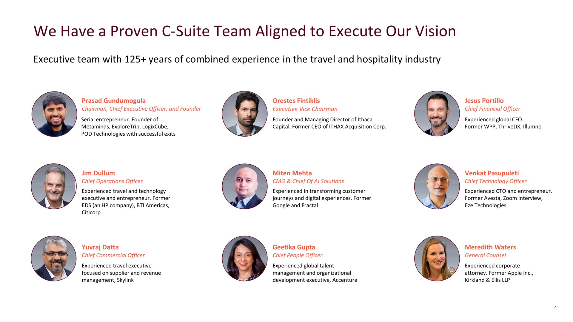 we have a proven suite team aligned to execute our vision | Mondee