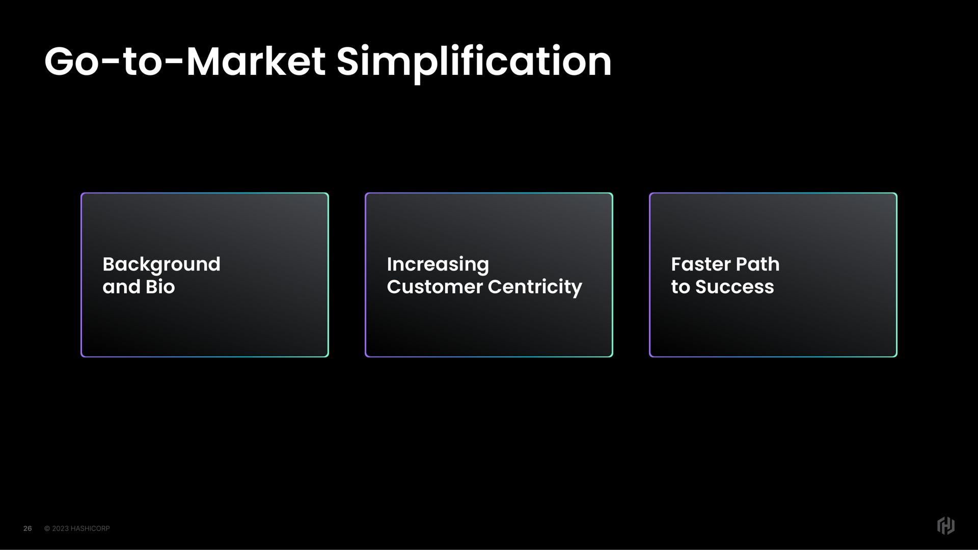 go to market simplification | HashiCorp