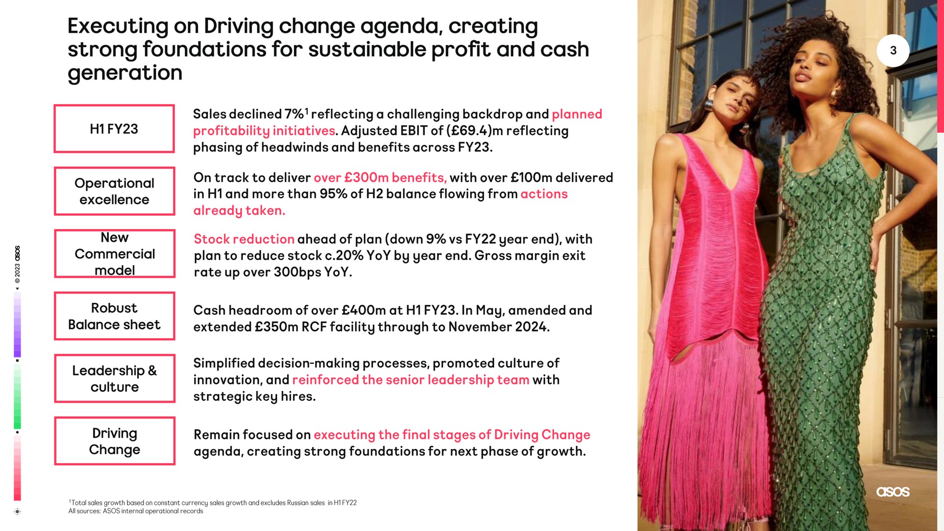 strong foundations for sustainable profit and cash | Asos