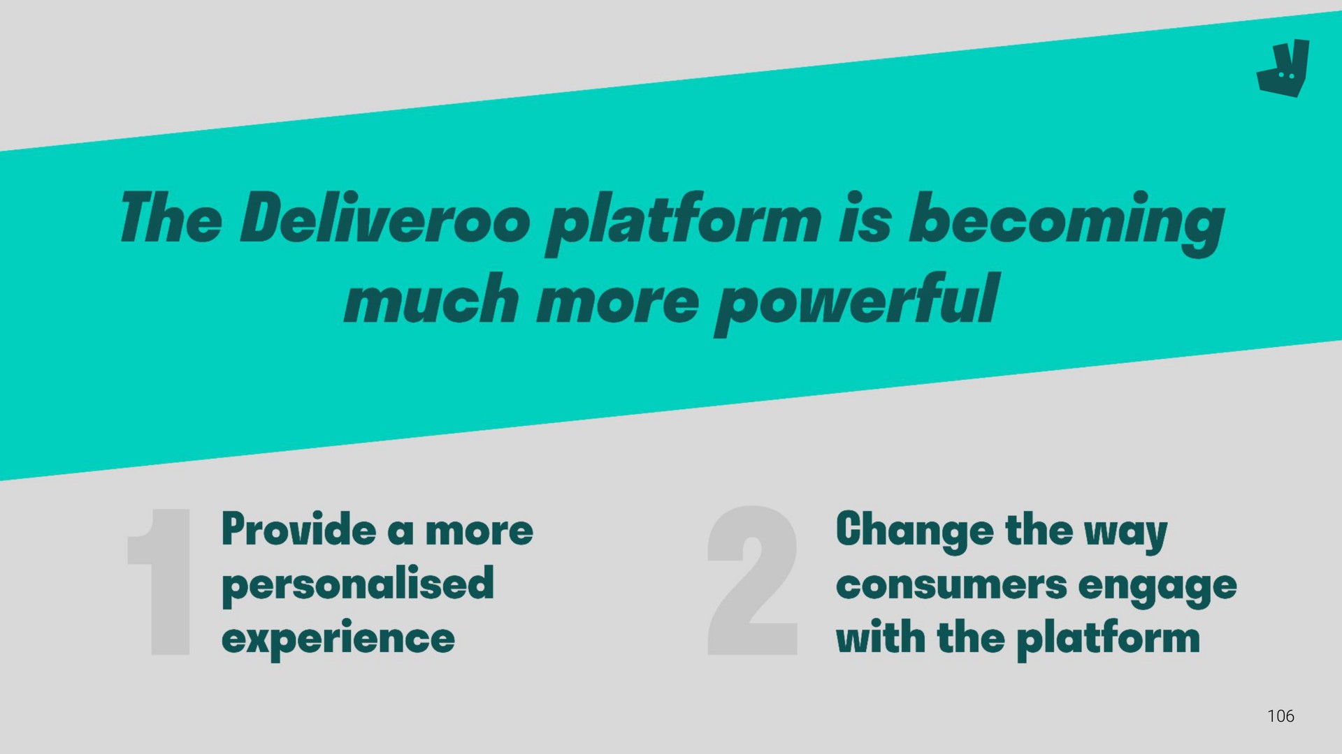 provide a more experience change the way consumers engage with the platform | Deliveroo
