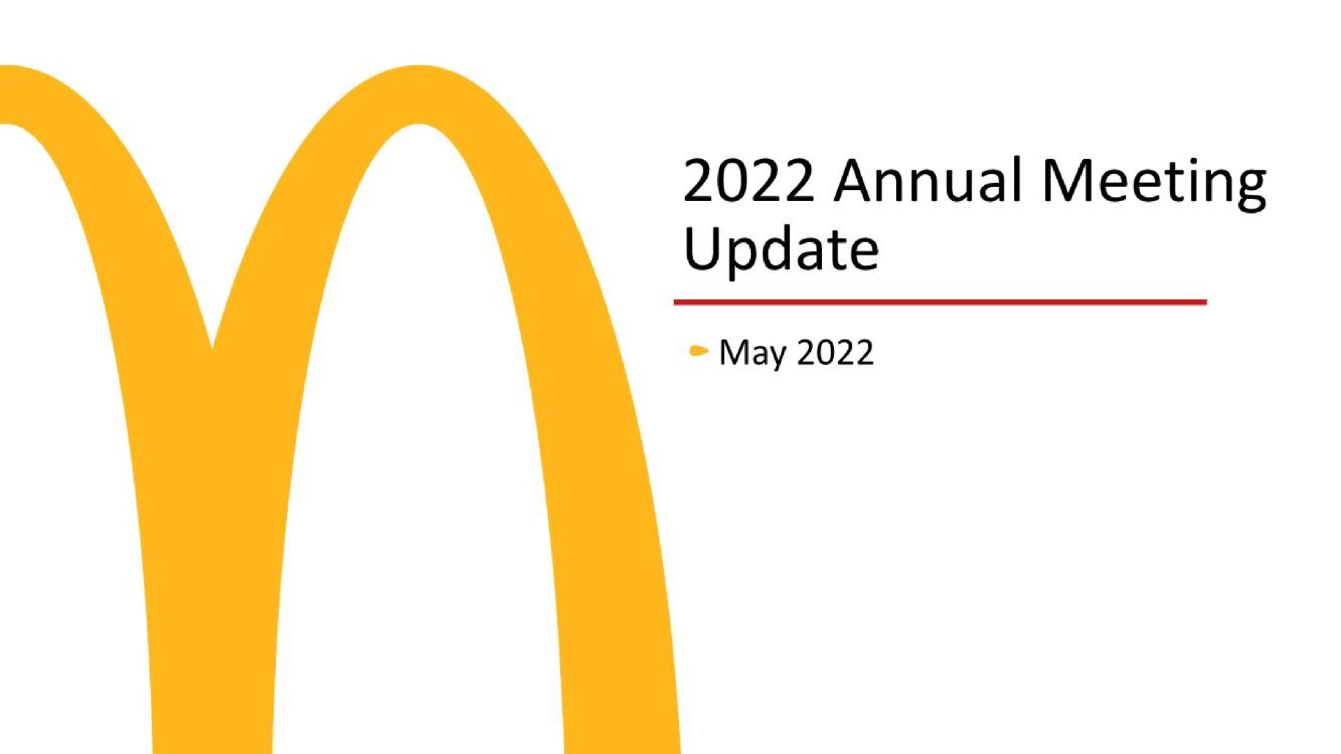 annual meeting update may | McDonald's