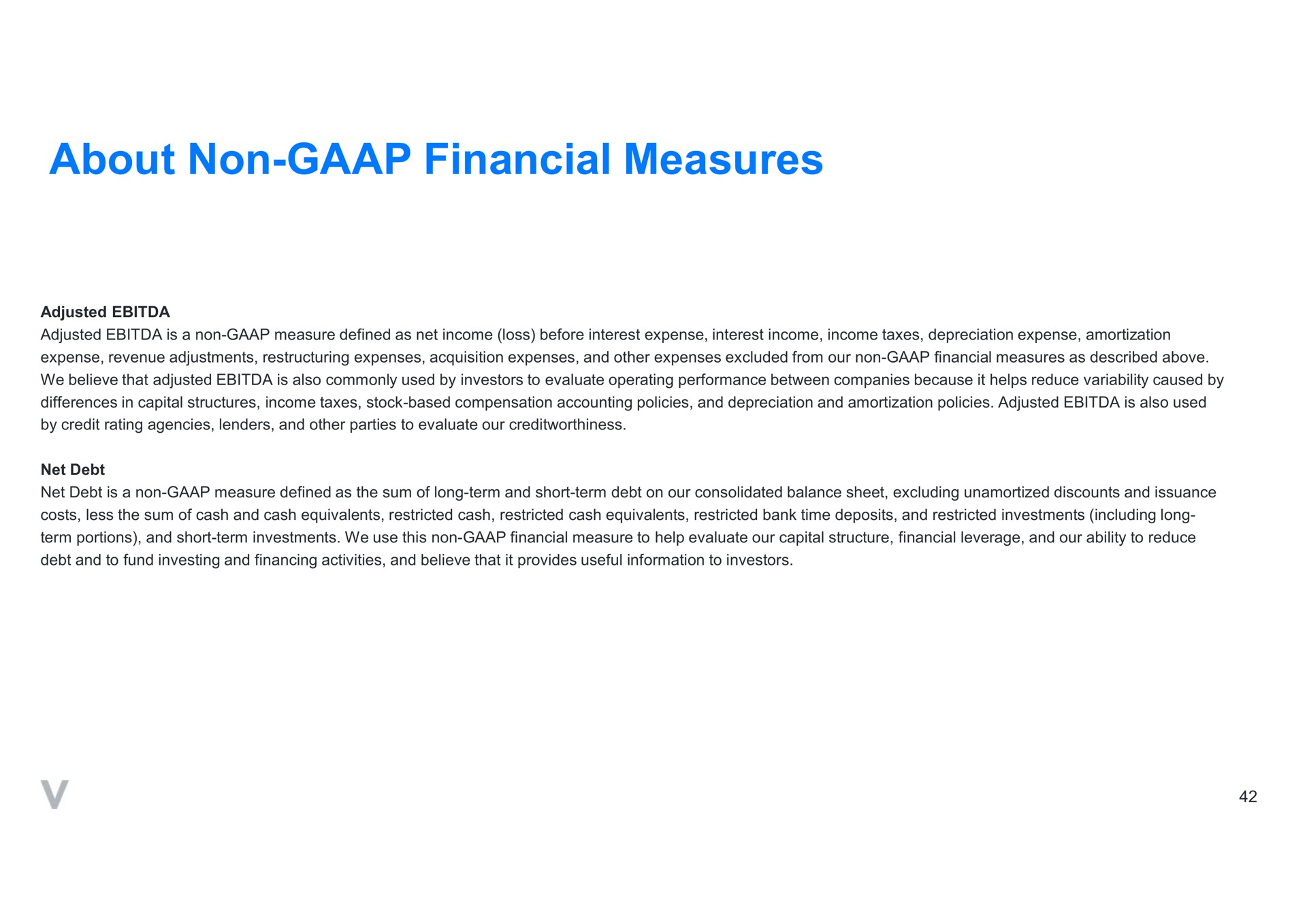 about non financial measures | Verint