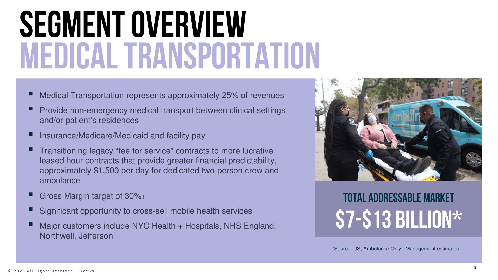 segment overview medical transportation billion | DocGo