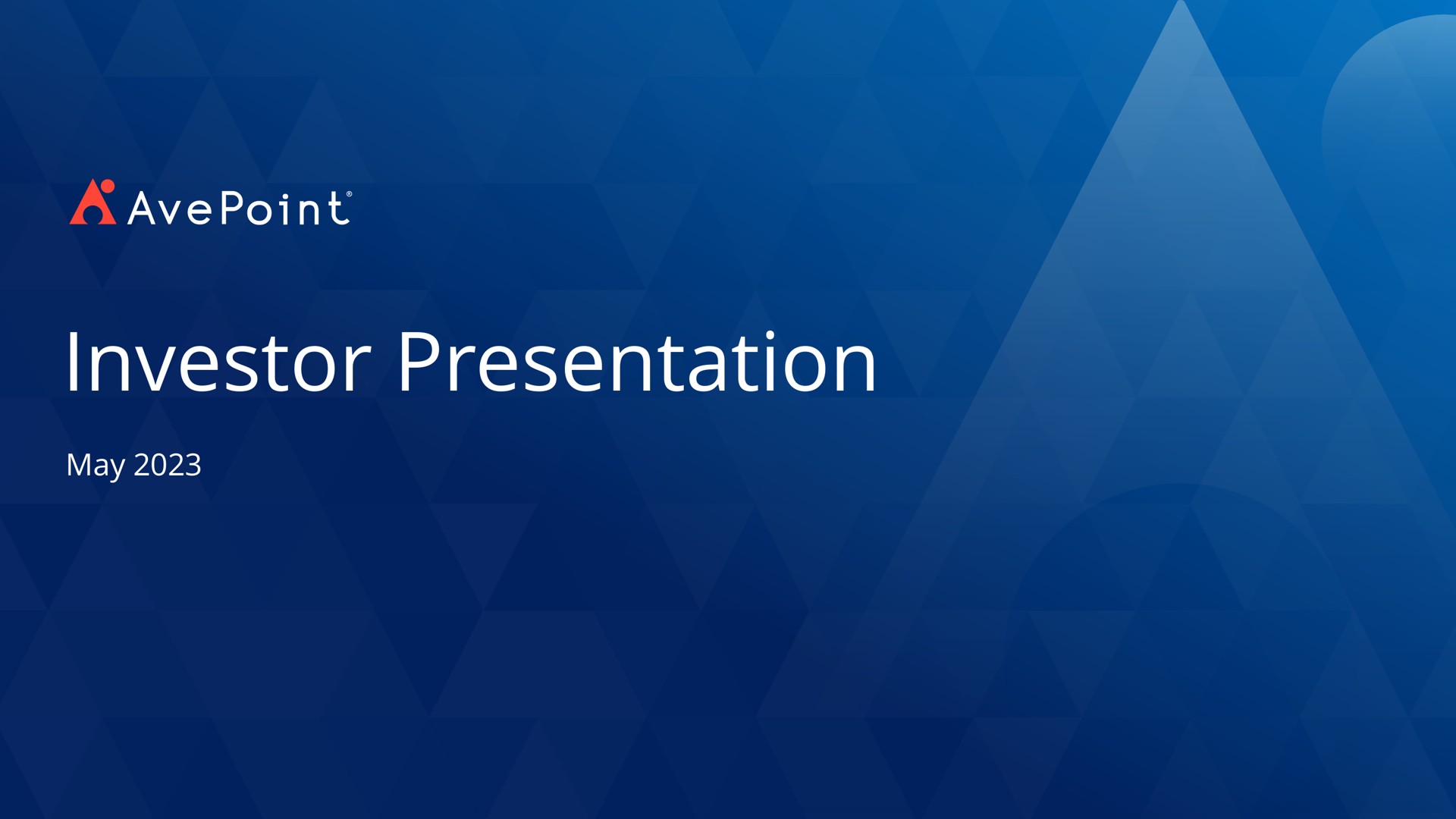 investor presentation | AvePoint