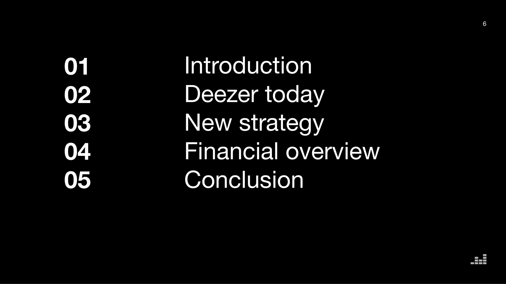 copyright global brand studio brand introduction today new strategy financial overview conclusion or | Deezer