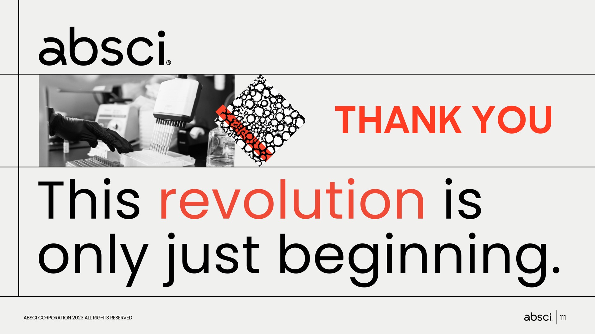 thank you this revolution is only just beginning volution | Absci