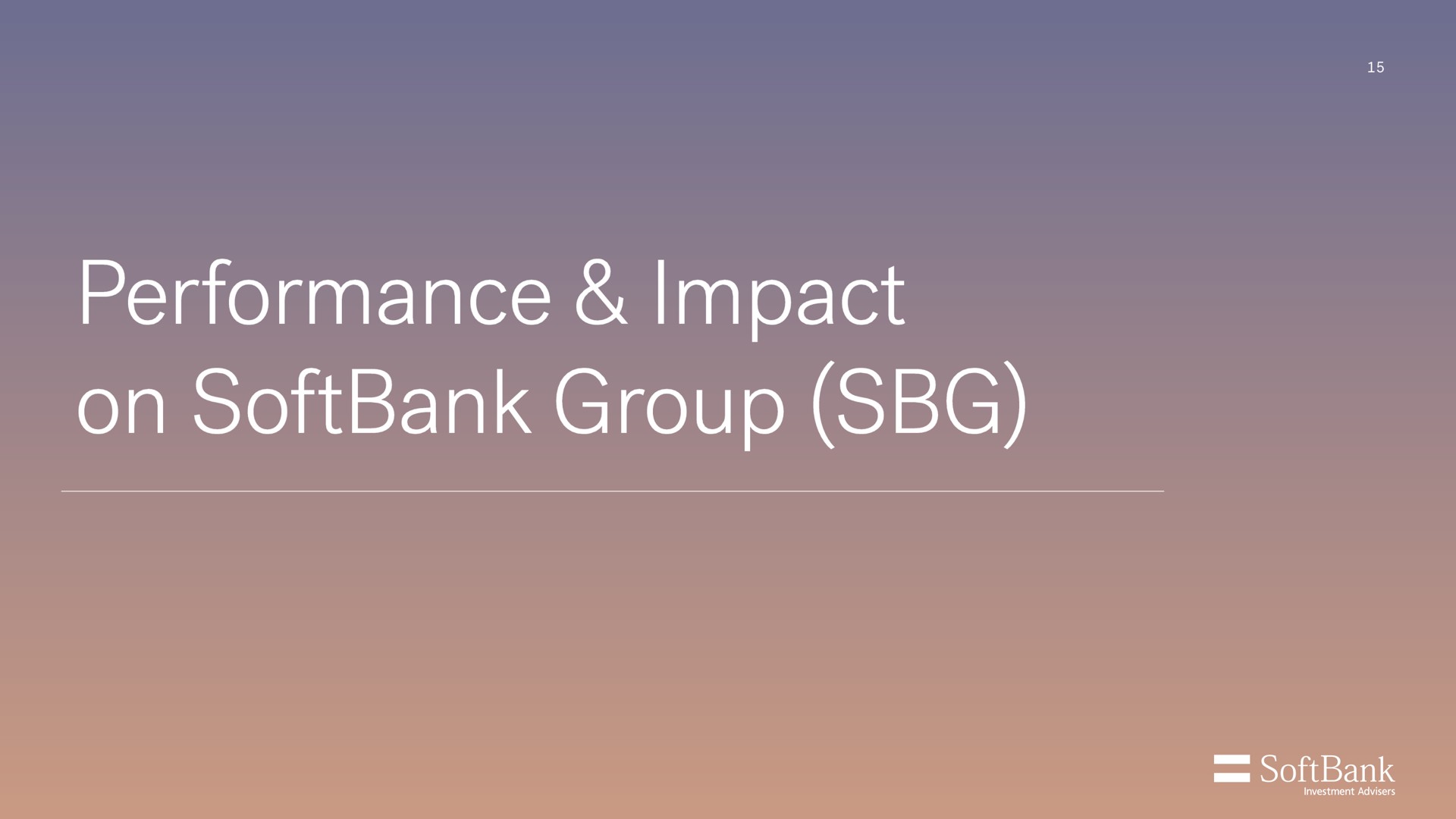 performance impact on group | SoftBank