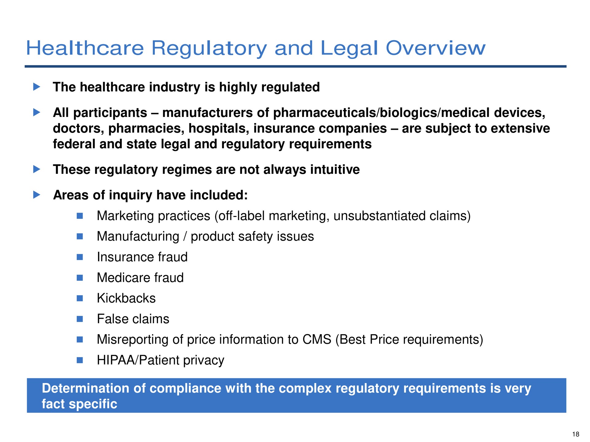 regulatory and legal overview | Pershing Square