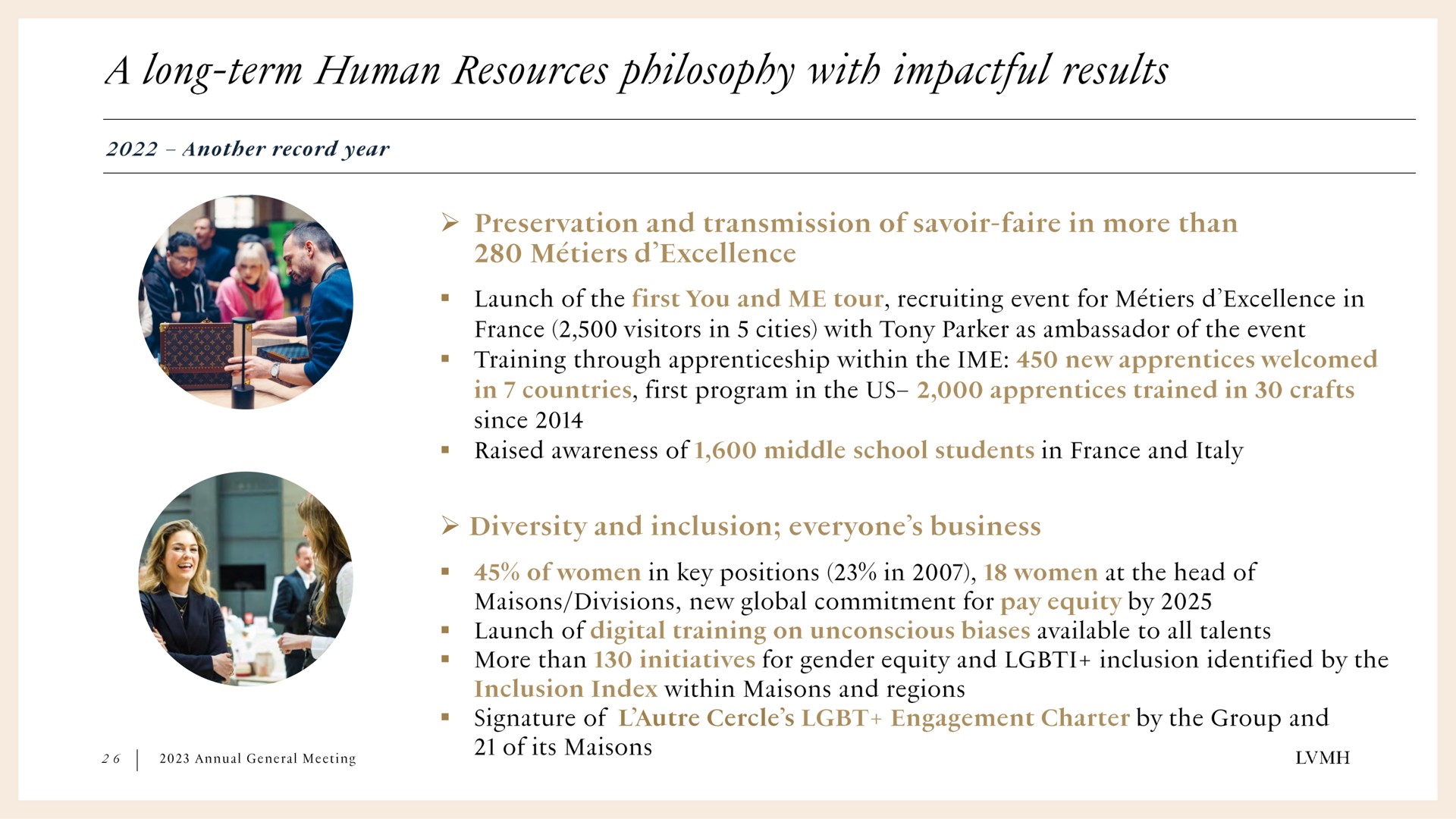 a long term human resources philosophy with results | LVMH