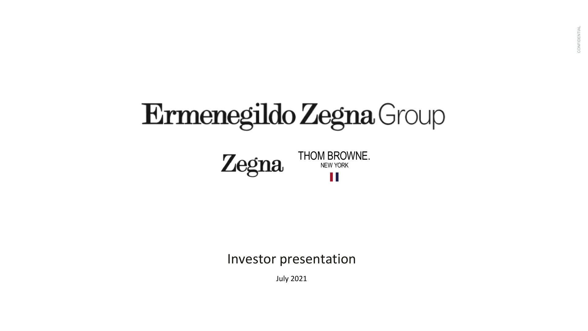 investor presentation group new york | Zegna