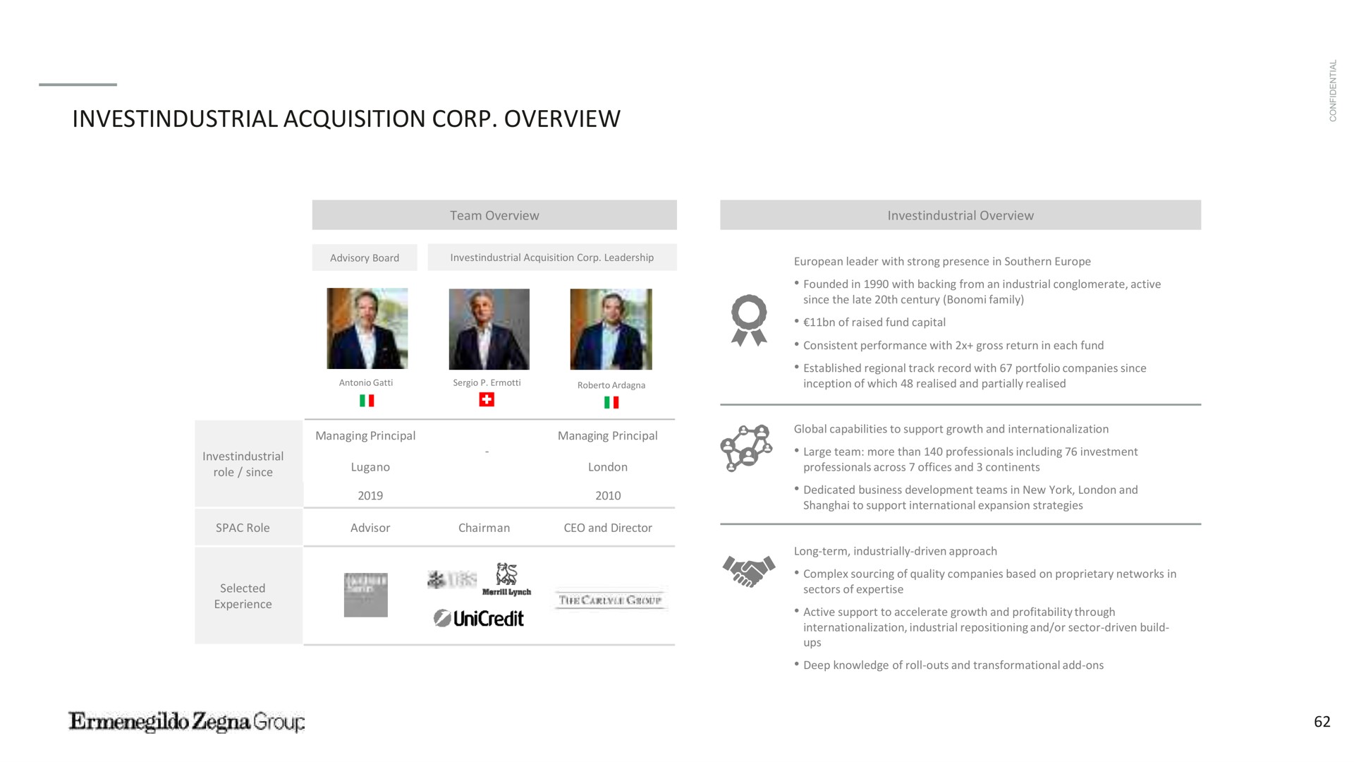acquisition corp overview sine | Zegna