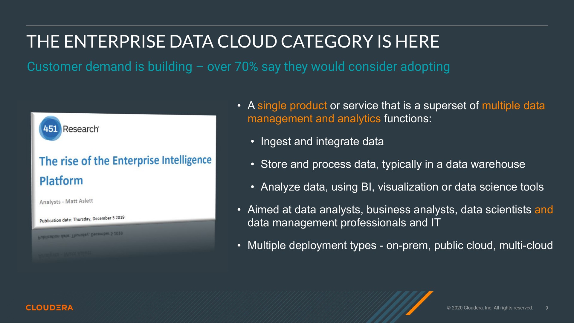 the enterprise data cloud category is here | Cloudera