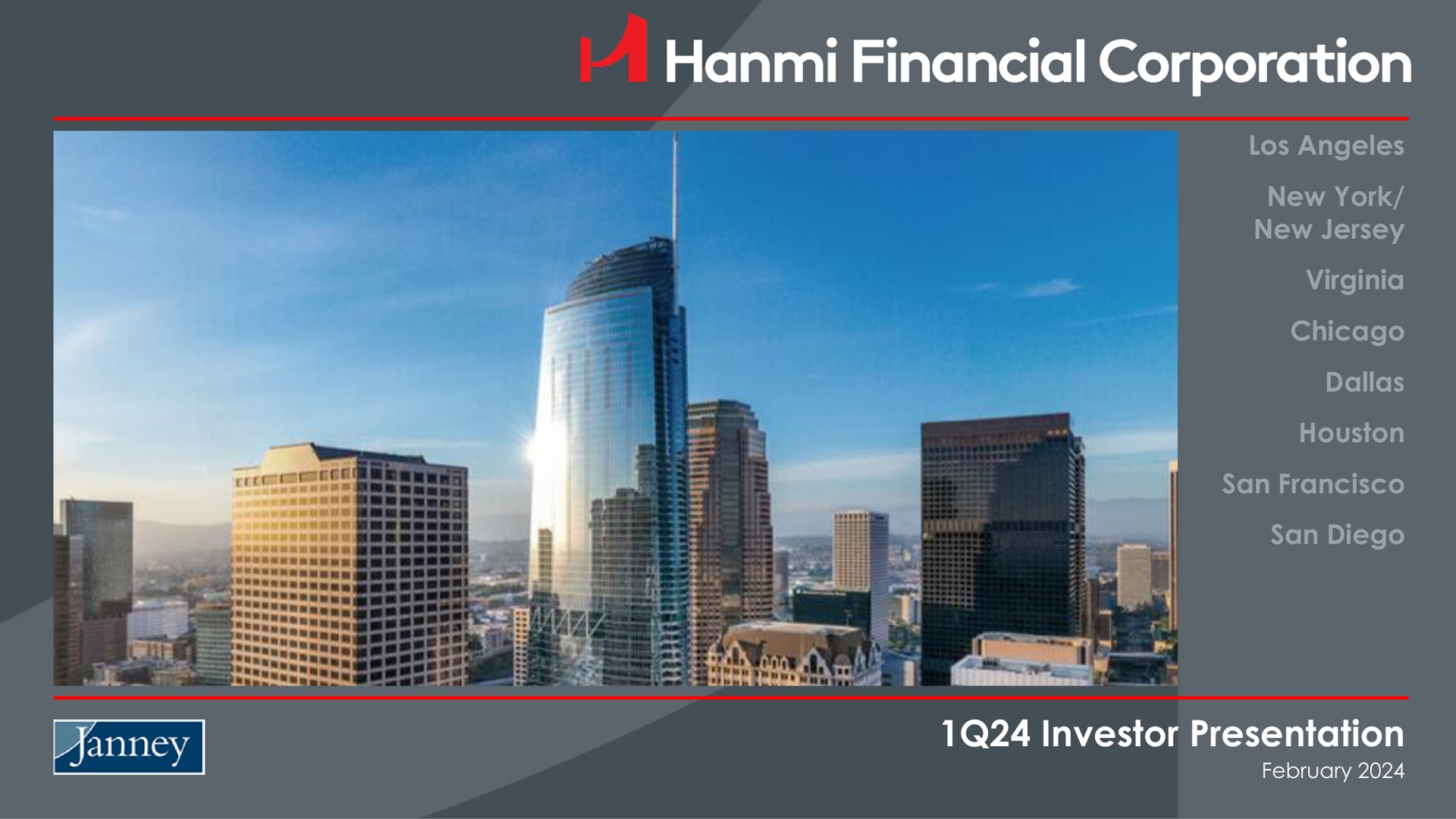 new york new jersey san san investor presentation financial corporation | Hanmi Financial