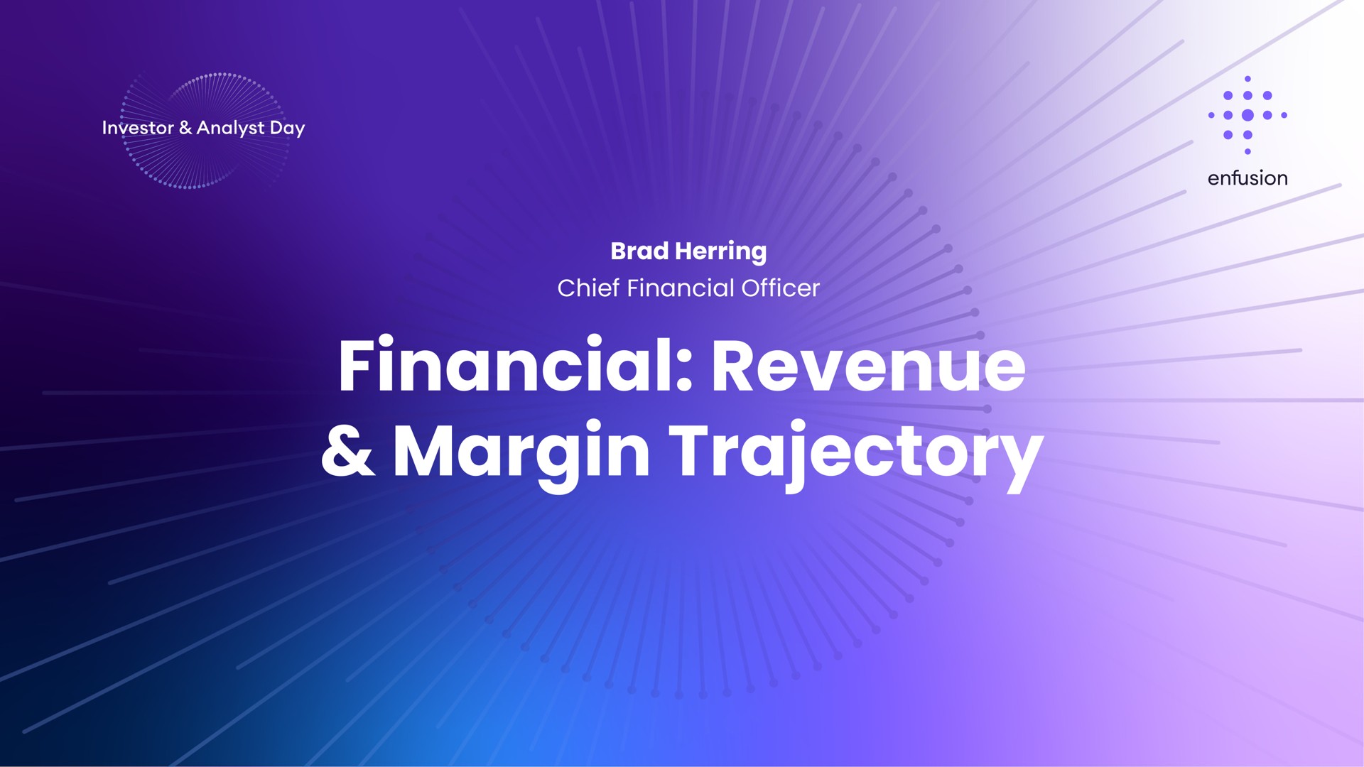 financial revenue margin trajectory | Enfusion