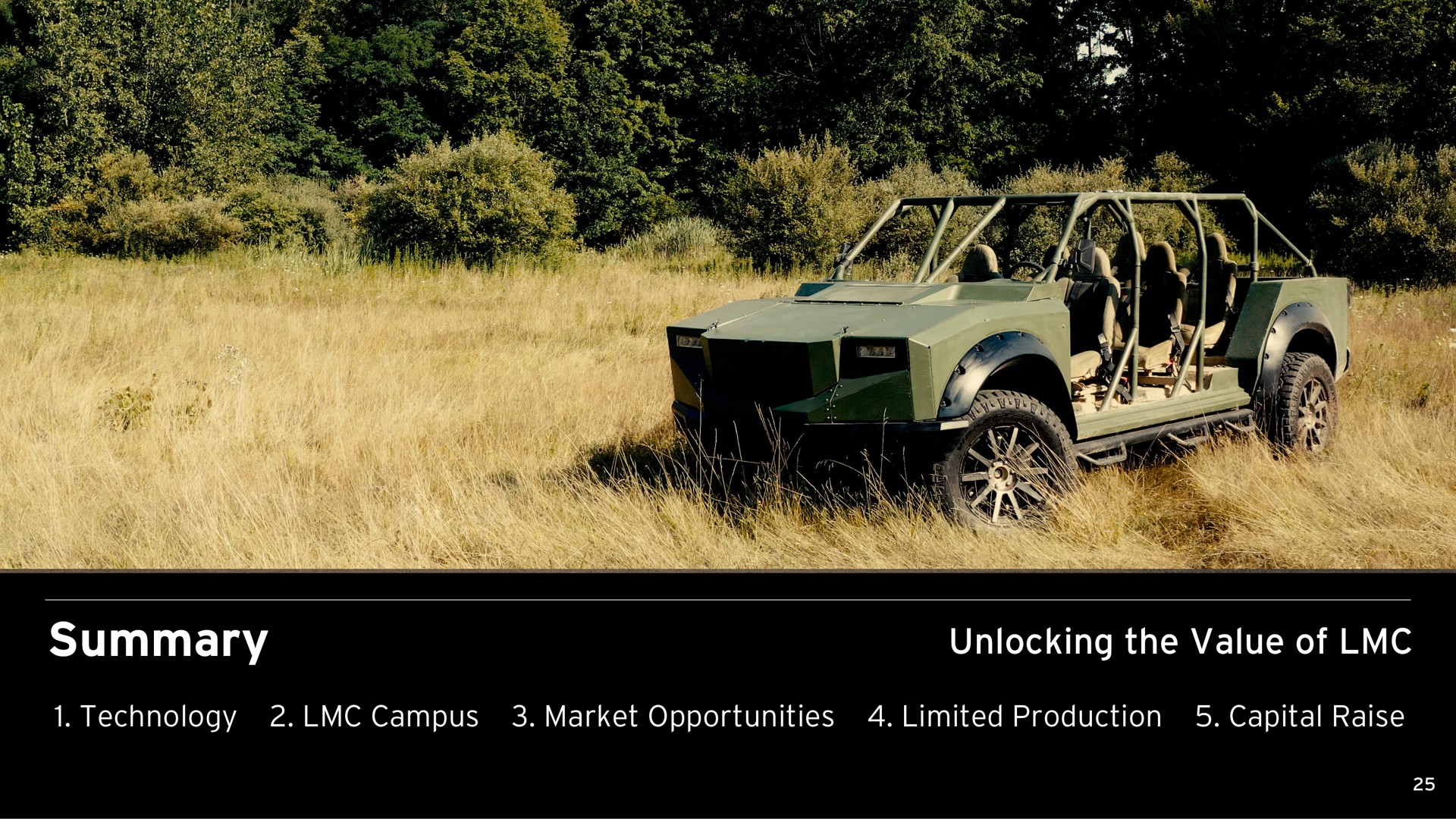 summary unlocking the value of technology campus market opportunities limited production capital raise tan nat a | Lordstown Motors