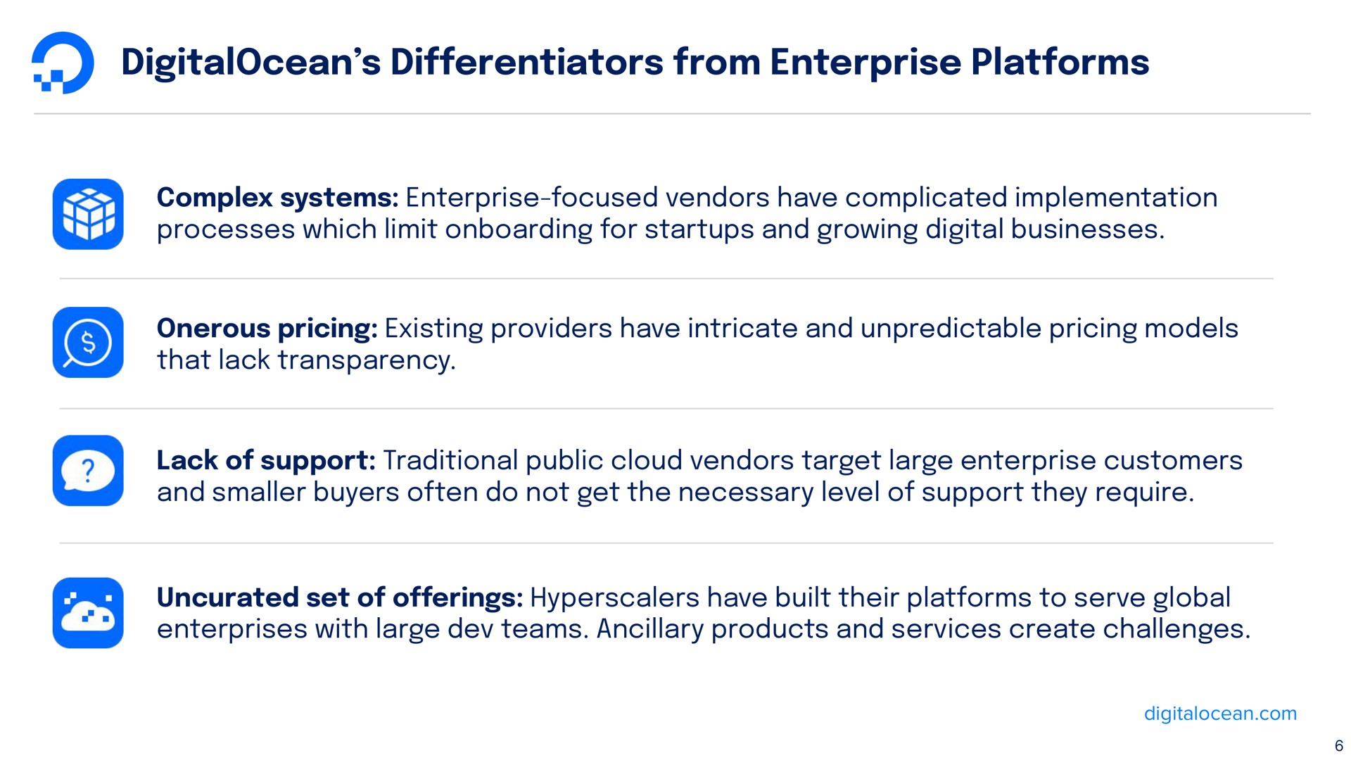 differentiators from enterprise platforms | DigitalOcean