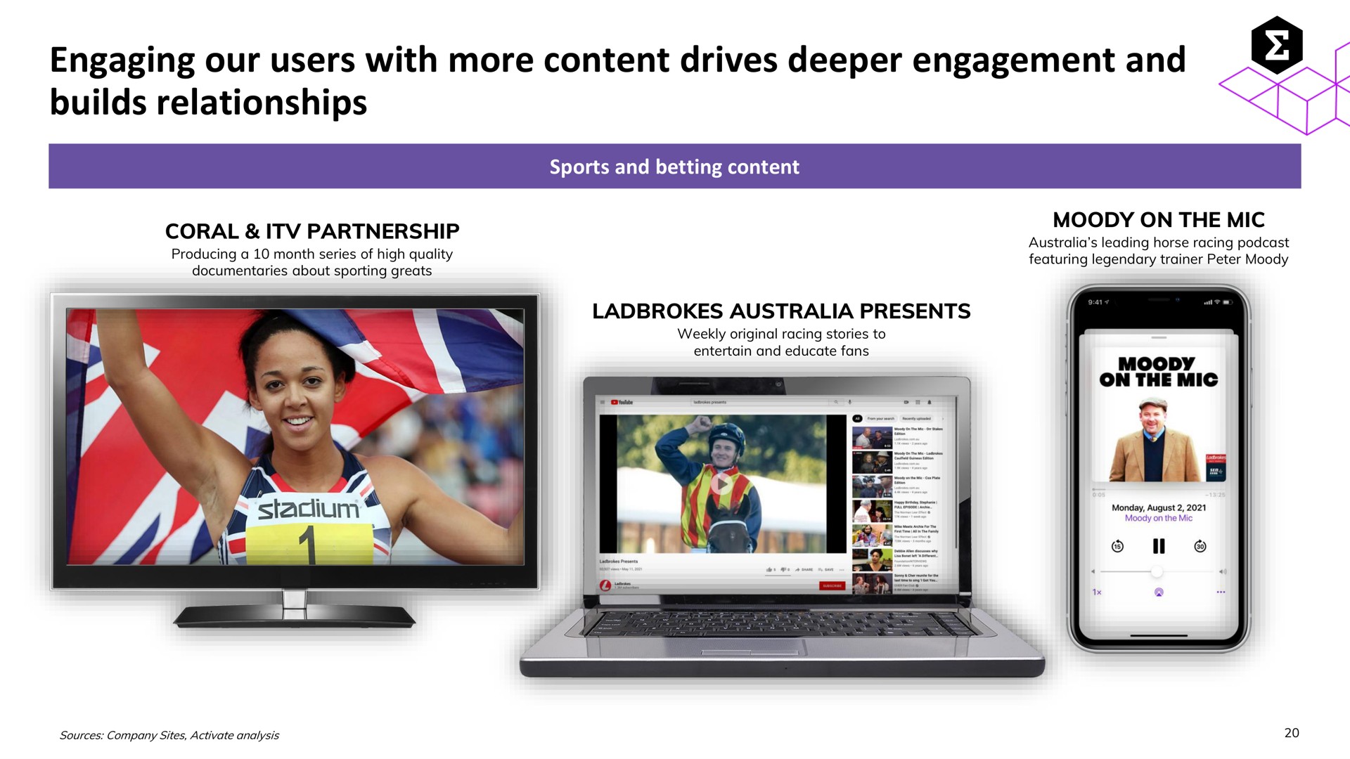 engaging our users with more content drives engagement and builds relationships is | Entain Group