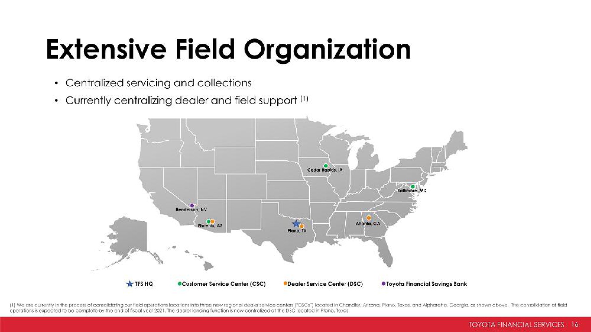 extensive field organization | Toyota