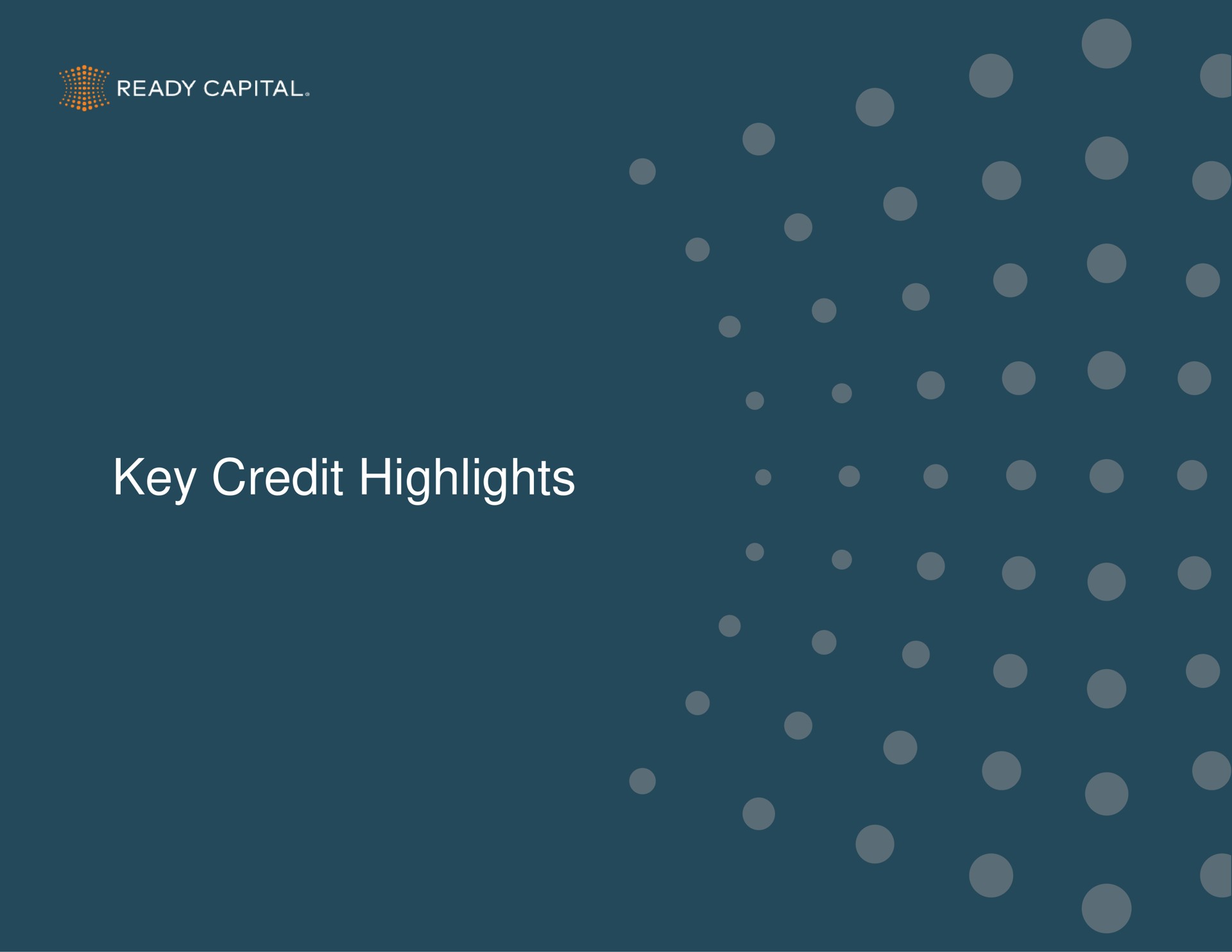 key credit highlights gear | Ready Capital