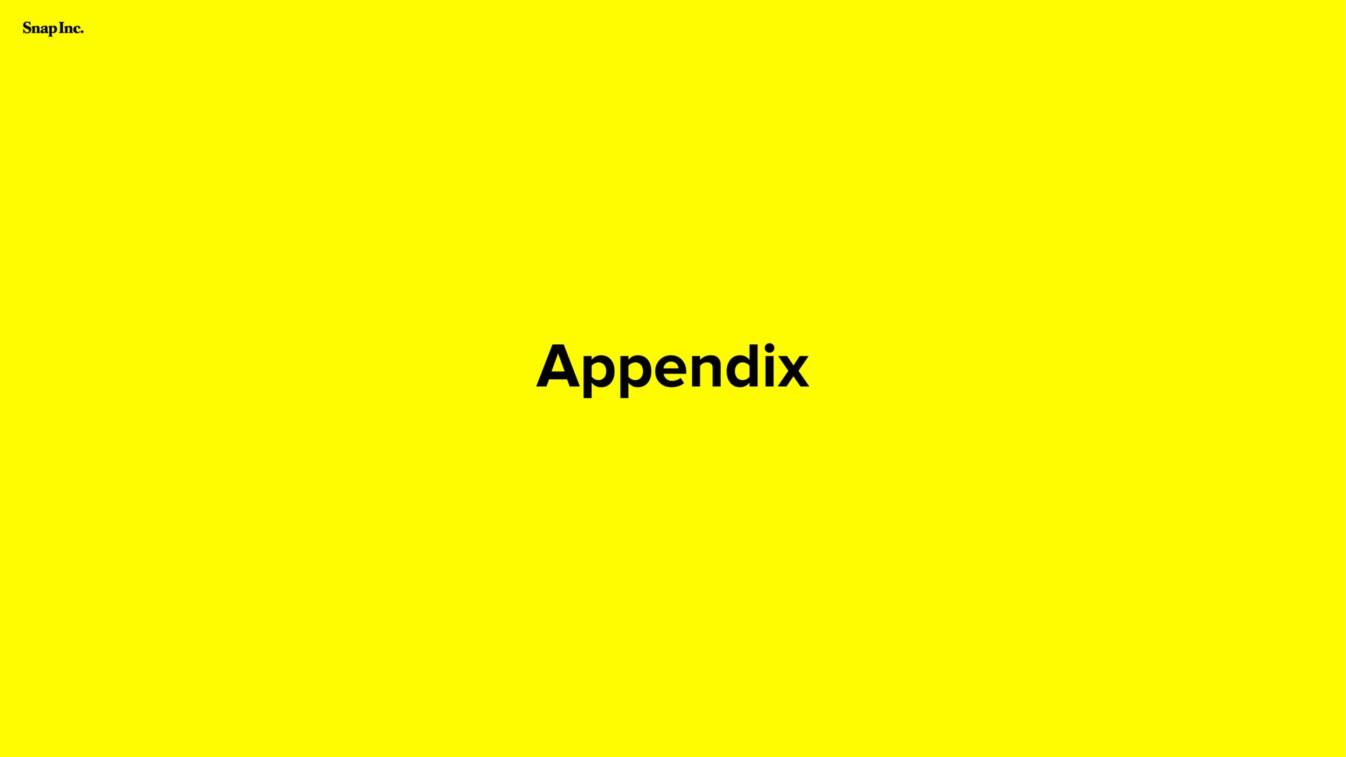 appendix | Snap Inc