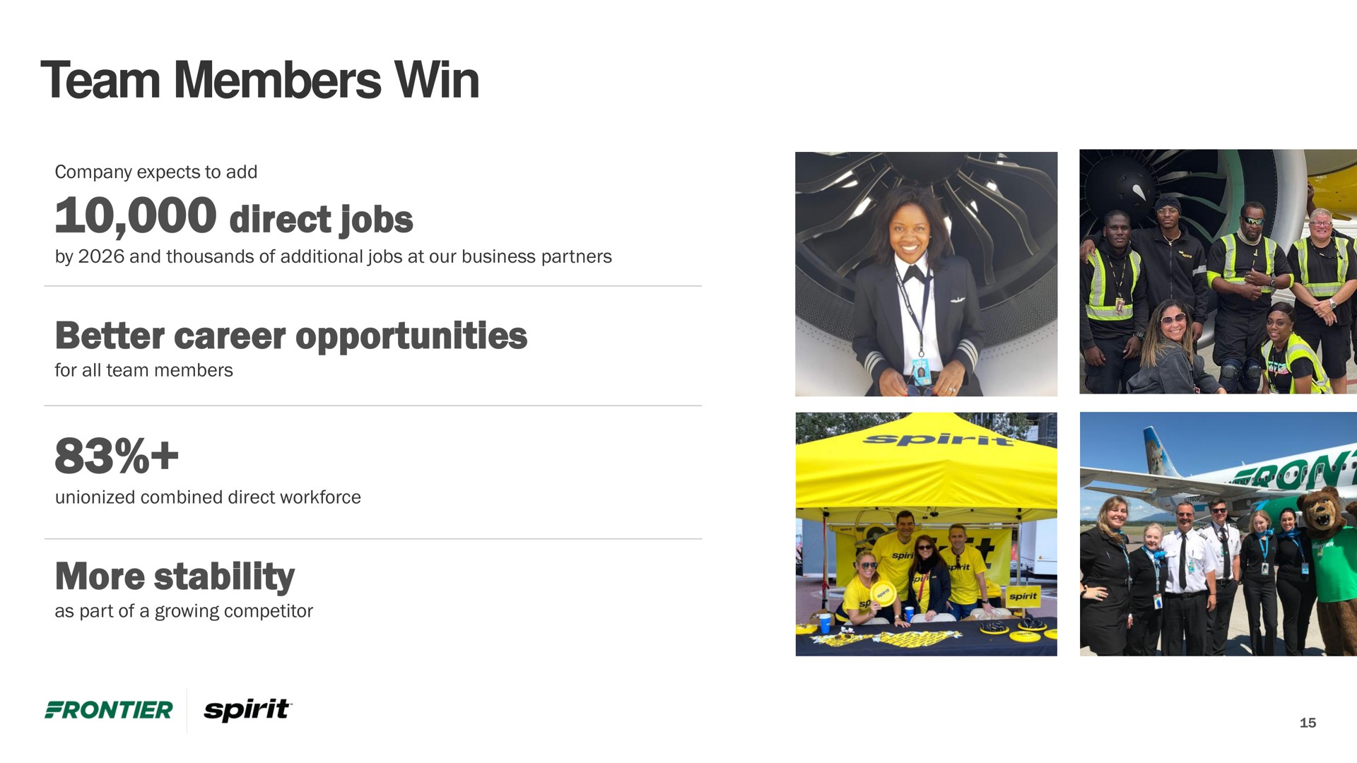 team members win direct jobs | Frontier