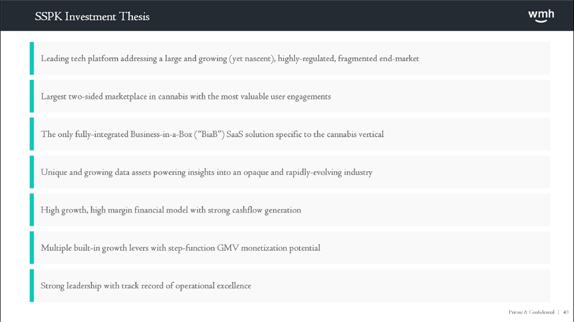 investment thesis two sided in with the most valuable user engagements | WM Holding