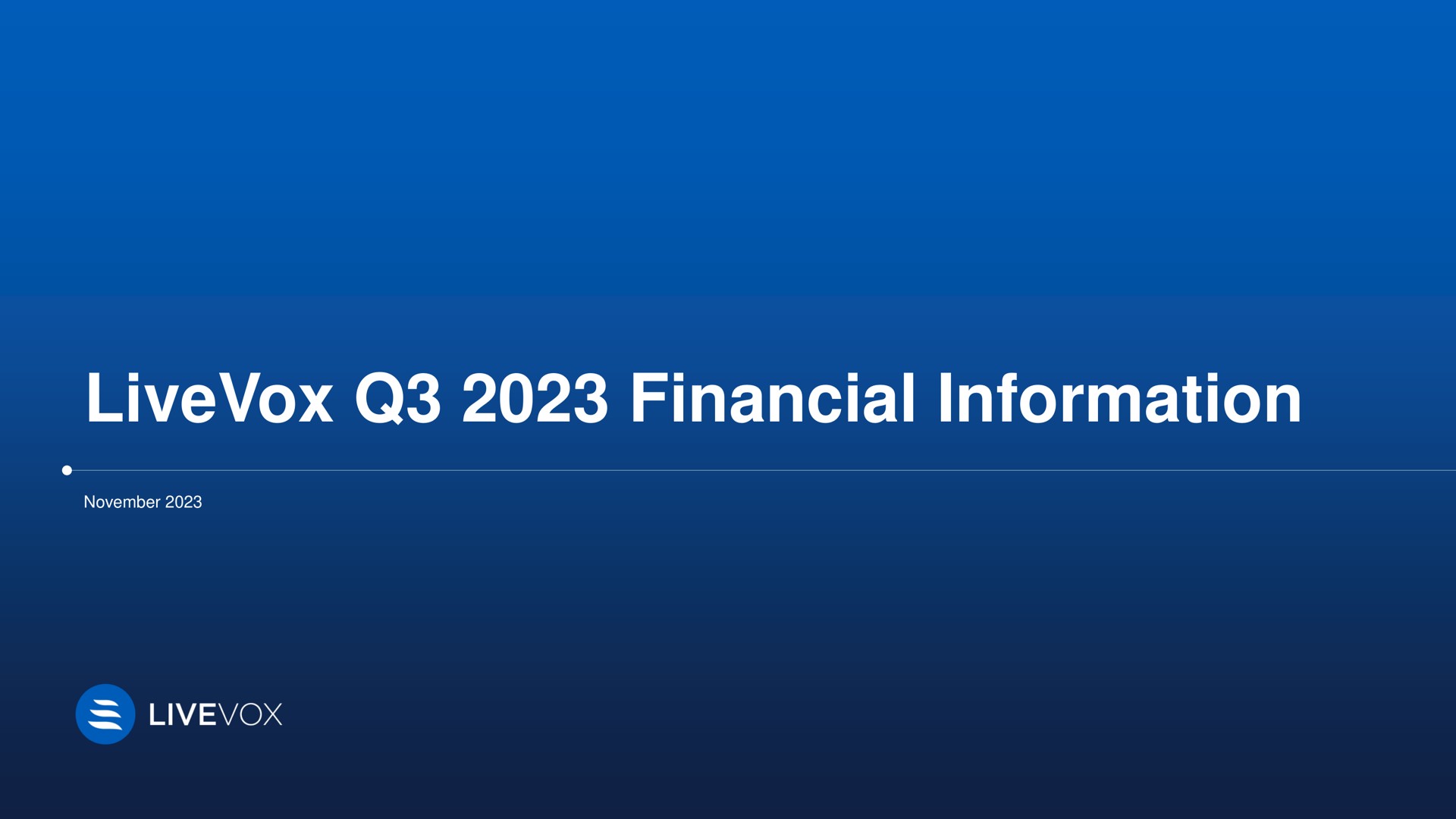 financial information | LiveVox